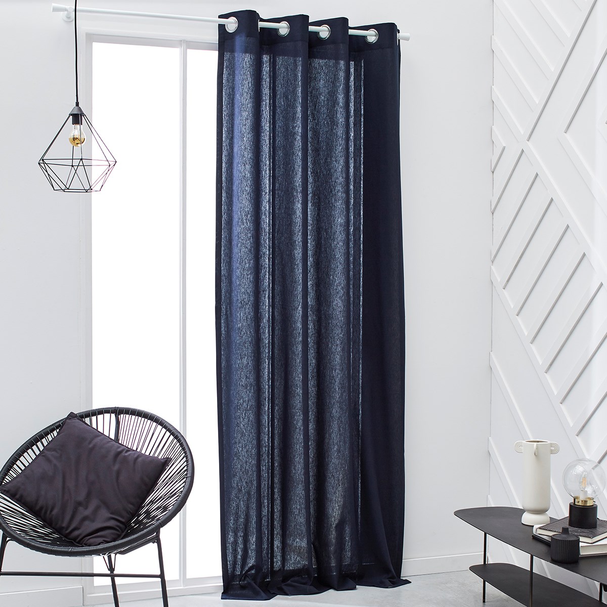 Cotton curtain TODAY LINGE DE MAISON Blue