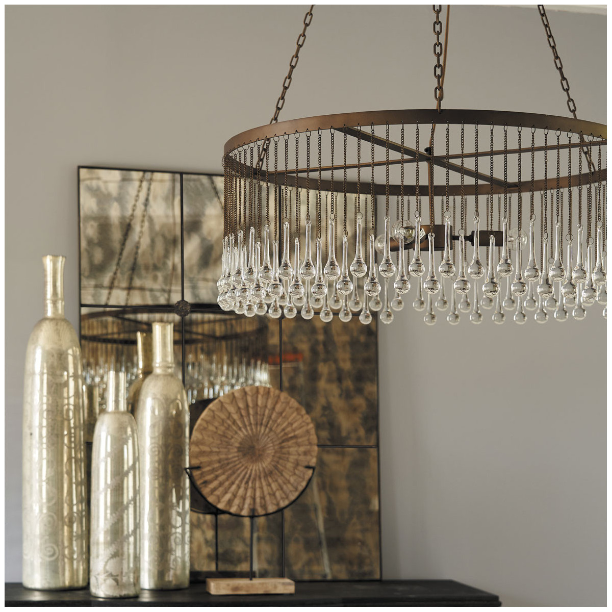 Decorative bottle BLANC D'IVOIRE Golden