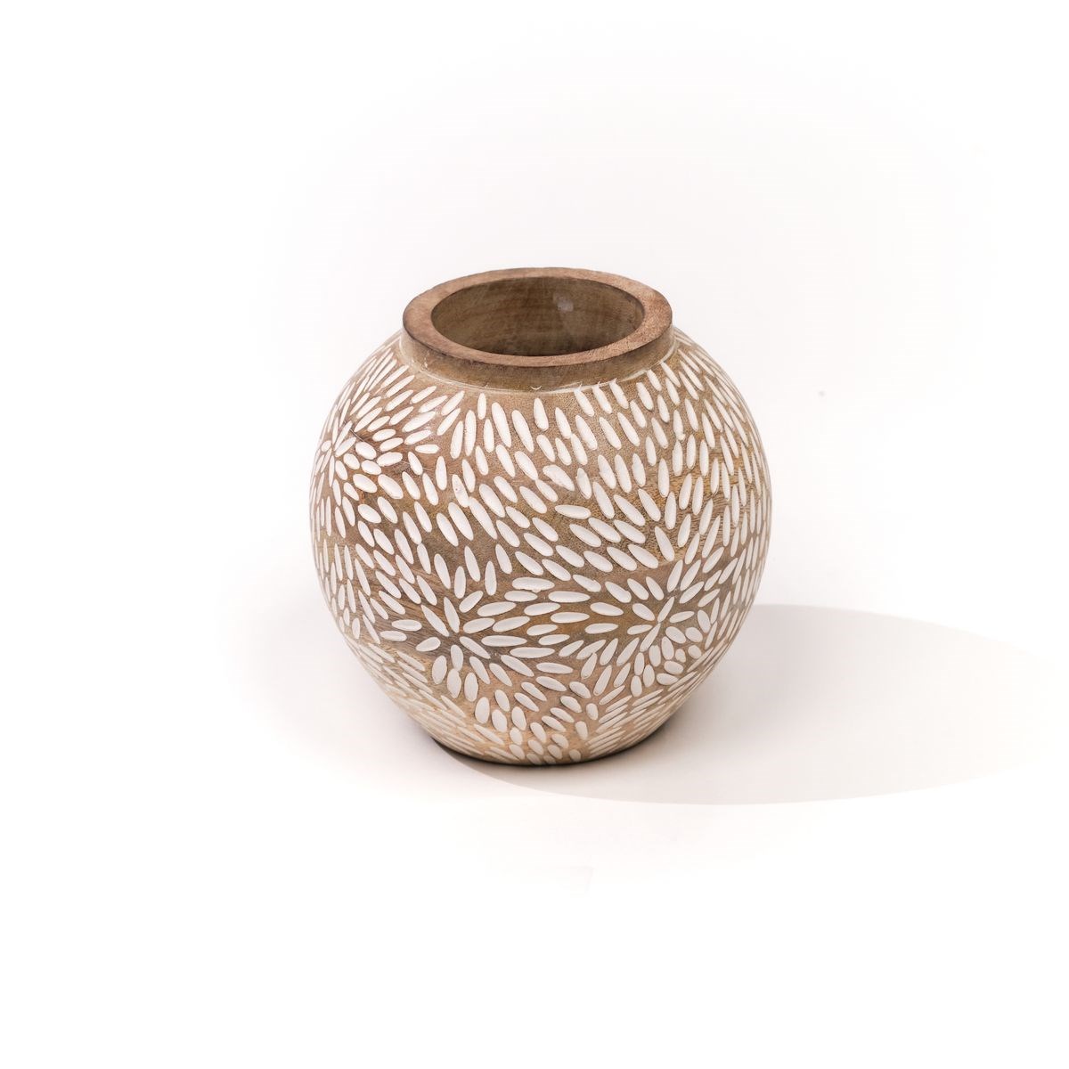 Vase en bois FACTORY Beige