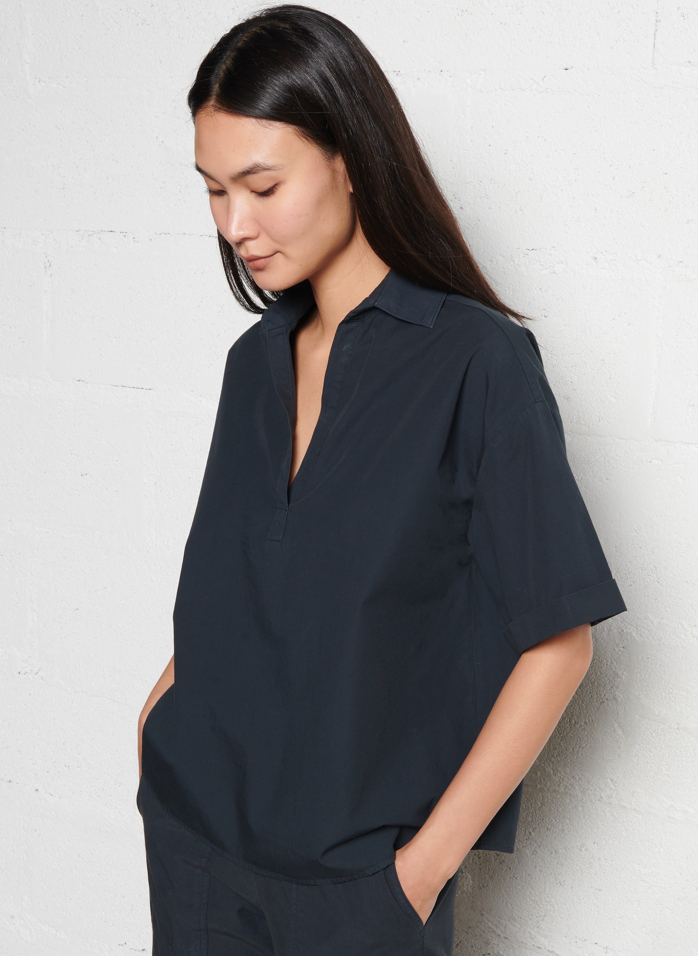 Chemise ample manches courtes  DIEGA Bleu