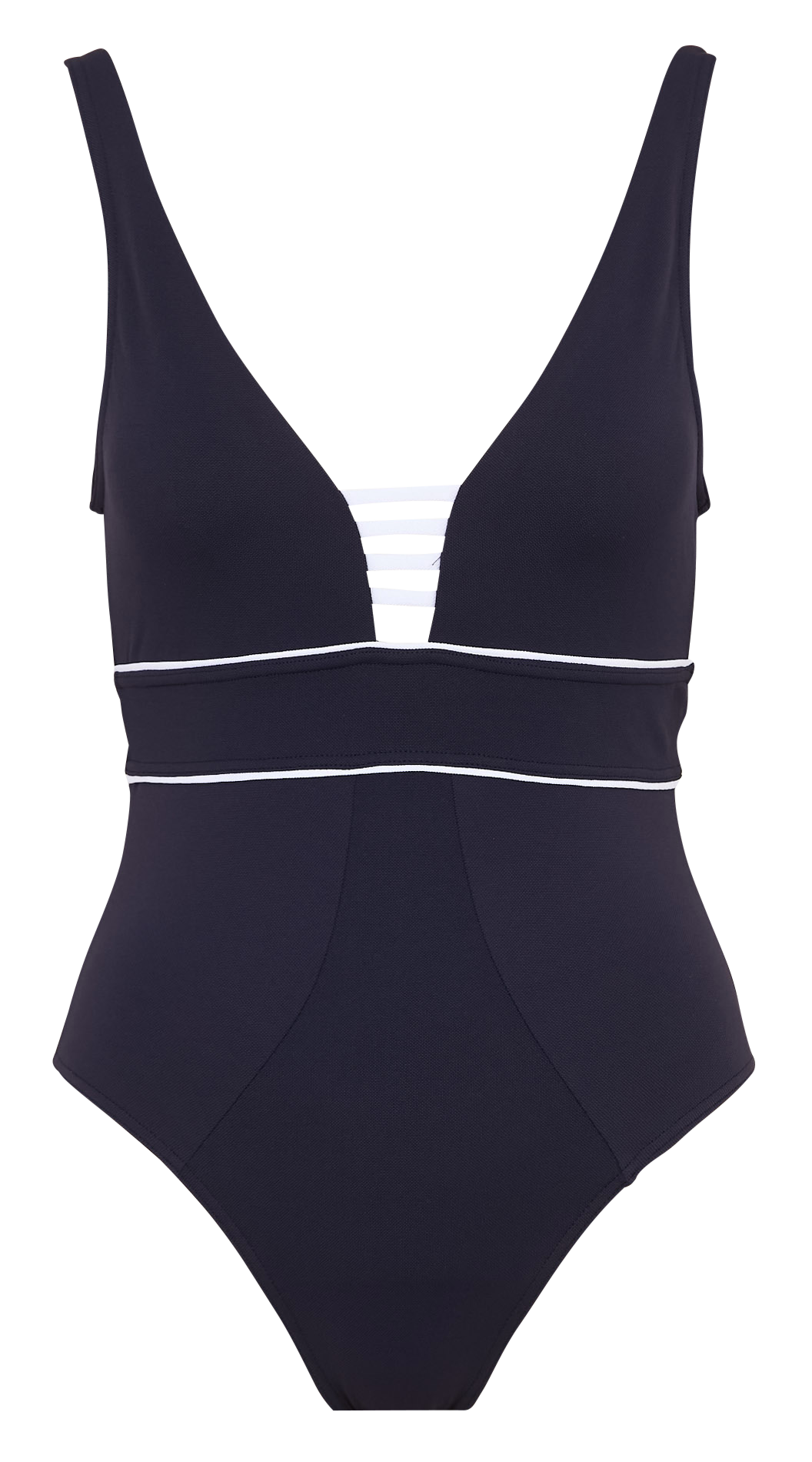 Maillot de bain 1 pièce à décolleté LIVIA Bleu