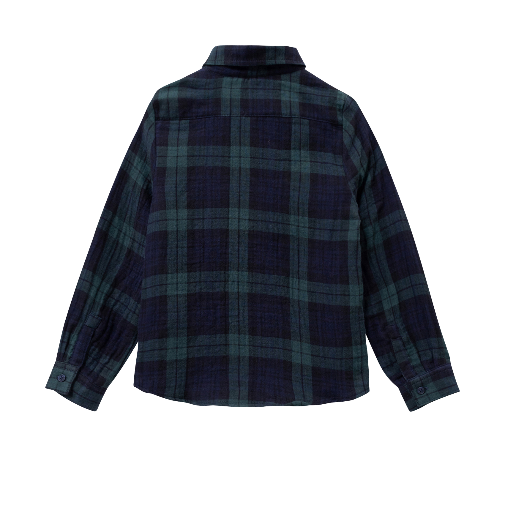 Rechte blouse met ruitjes van katoen IKKS JUNIOR Groen