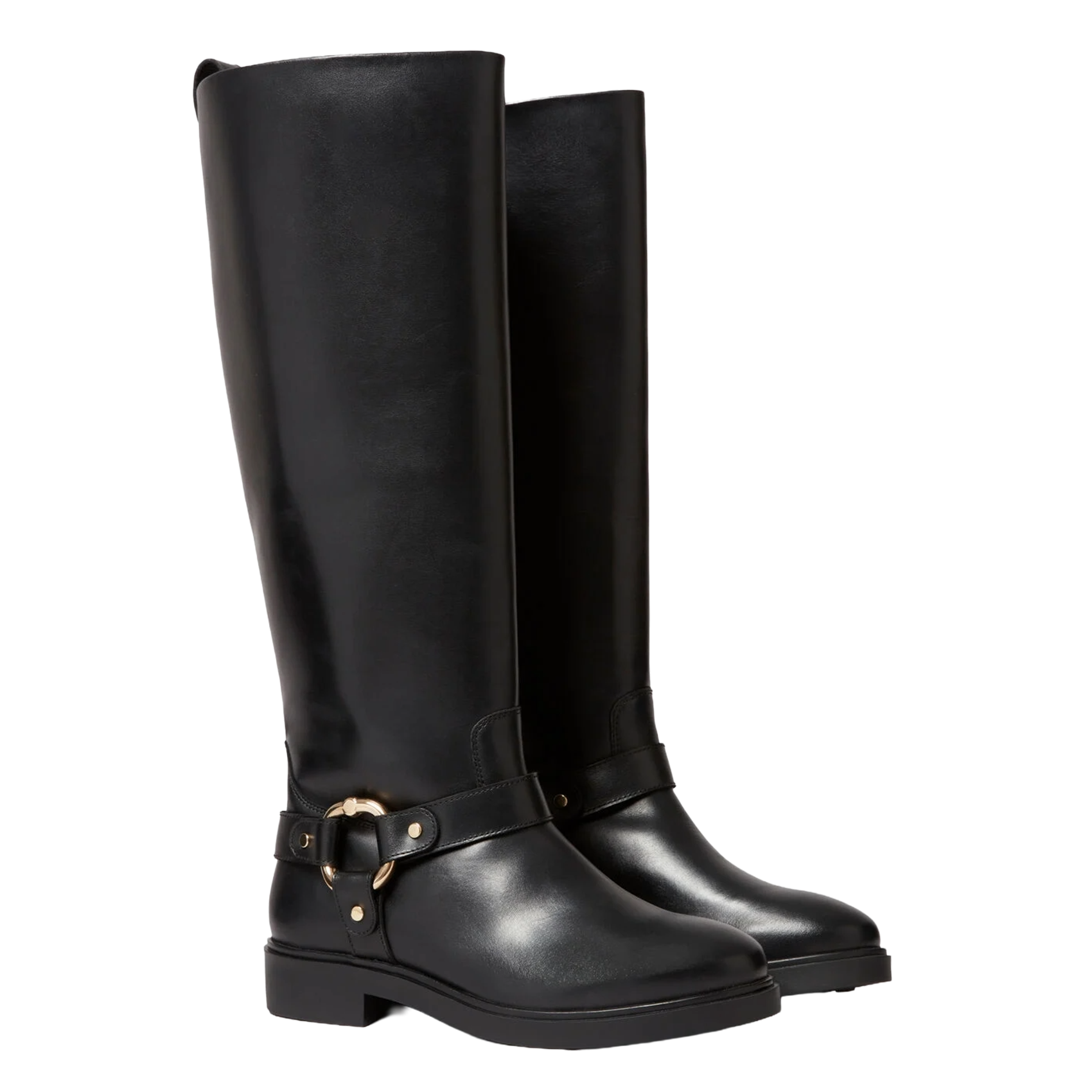 Bottes unies en cuir CLAUDIE PIERLOT Noir