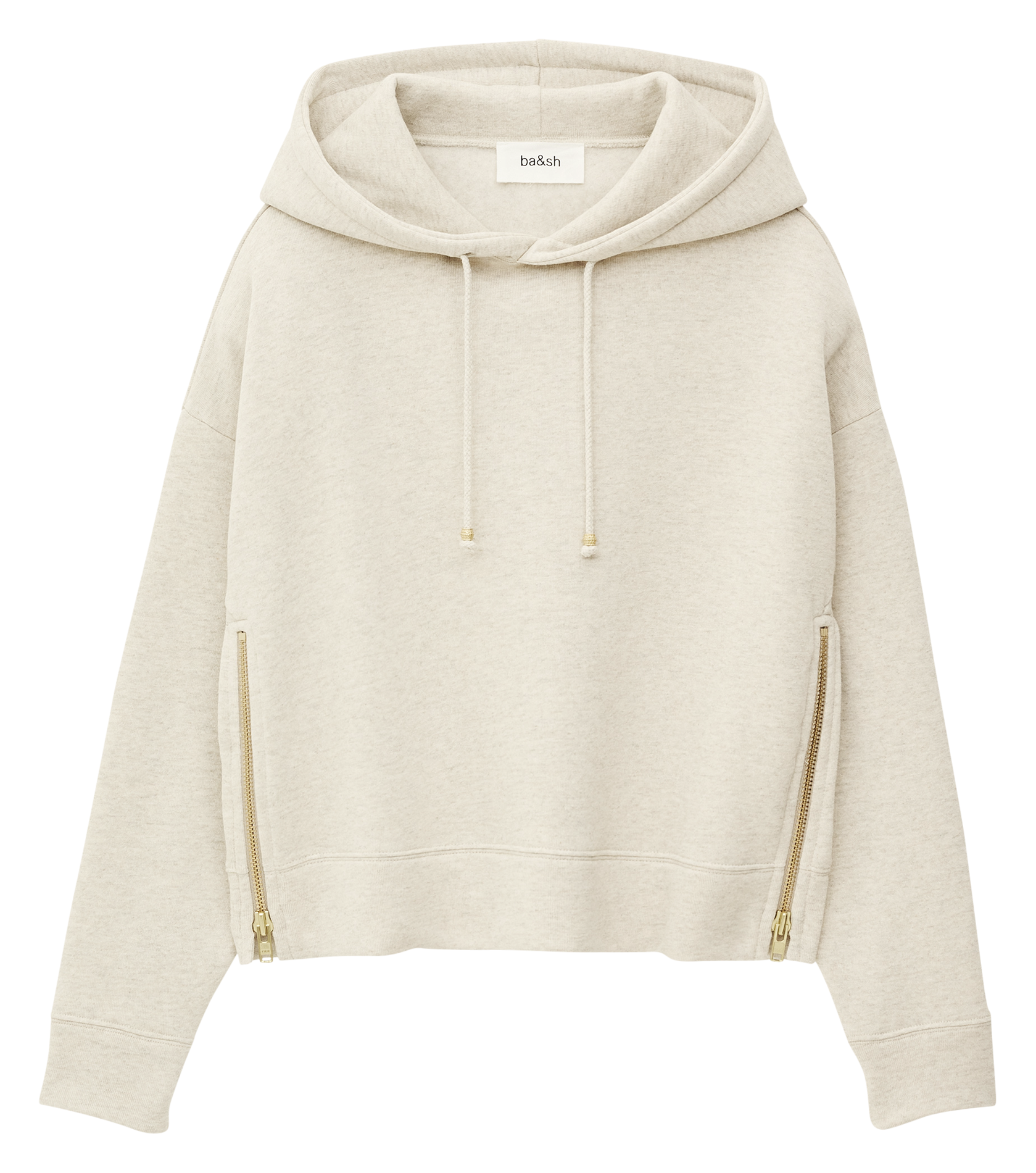 Sweat oversize à capuche en coton mélangé BA&SH Beige