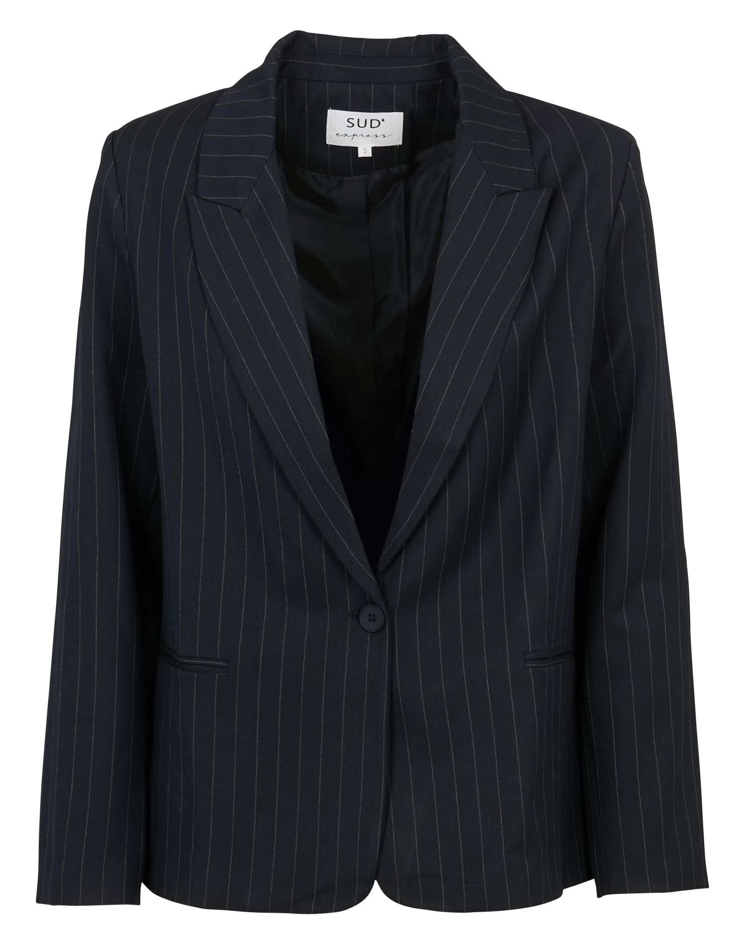 Gerade geschnittener, gestreifter Blazer SUD EXPRESS Blau