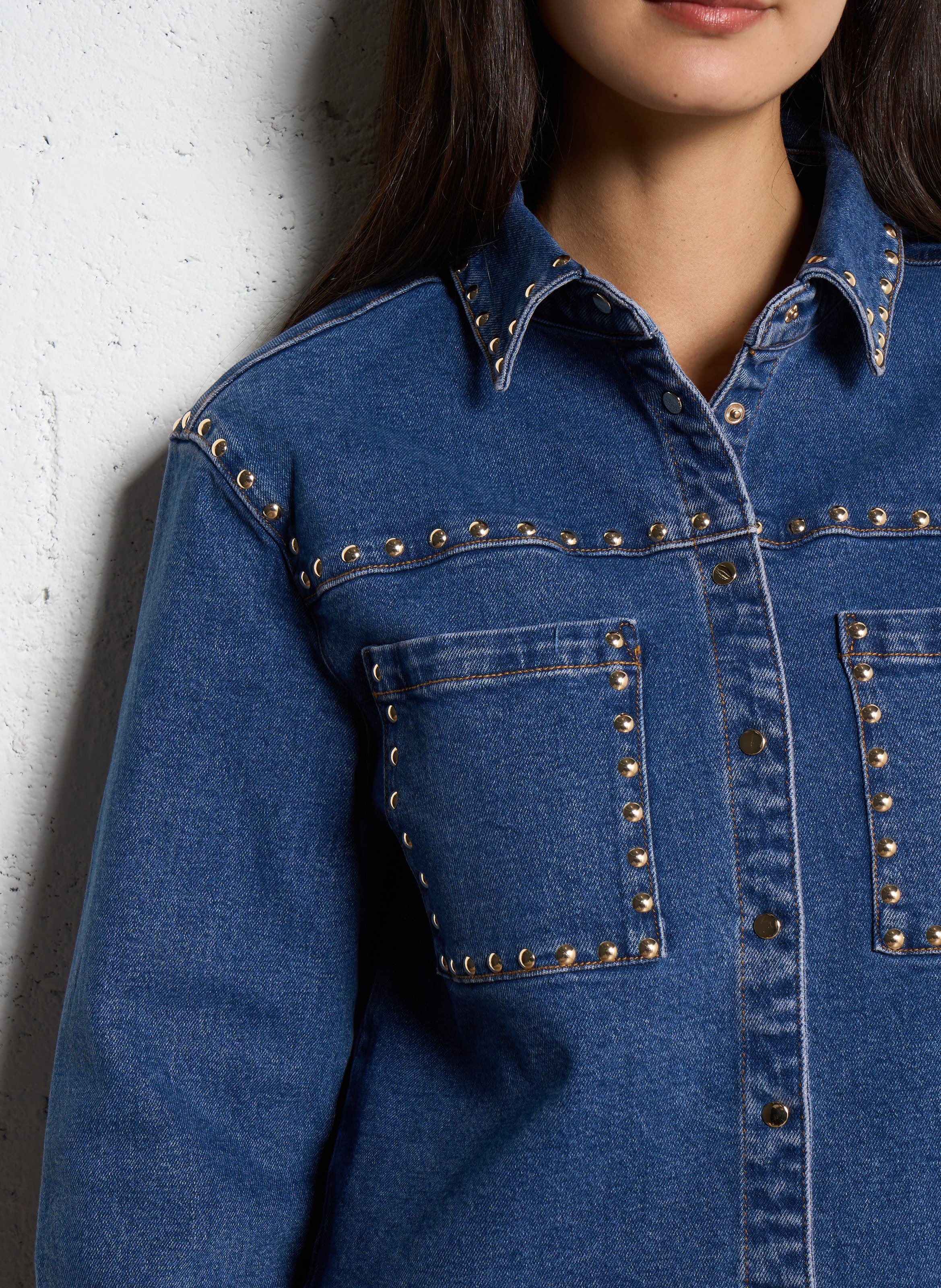 Surchemise droite col classique en coton LA PETITE ETOILE Jean brut