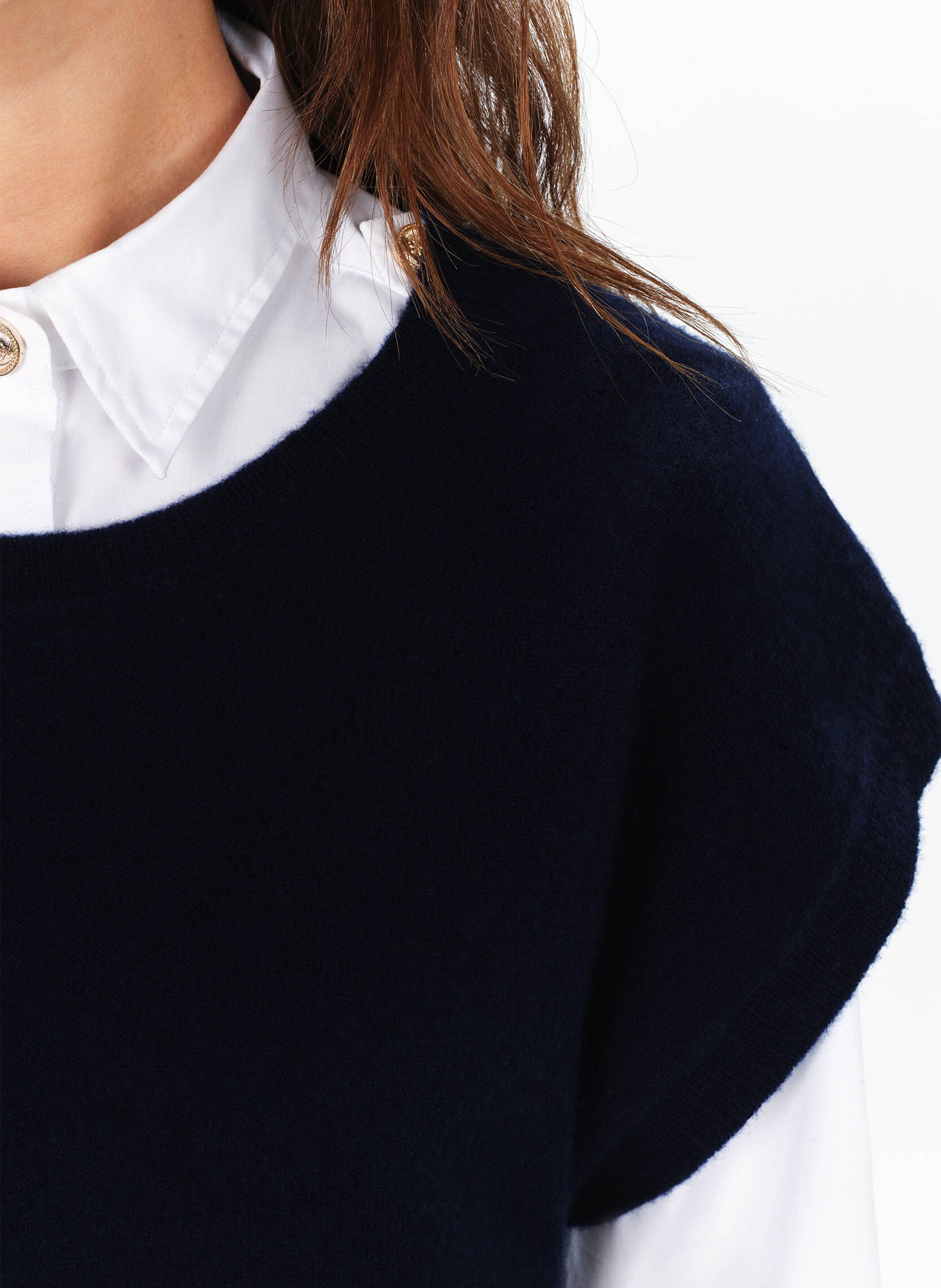 Round-neck wool sweater CAROLL Blue