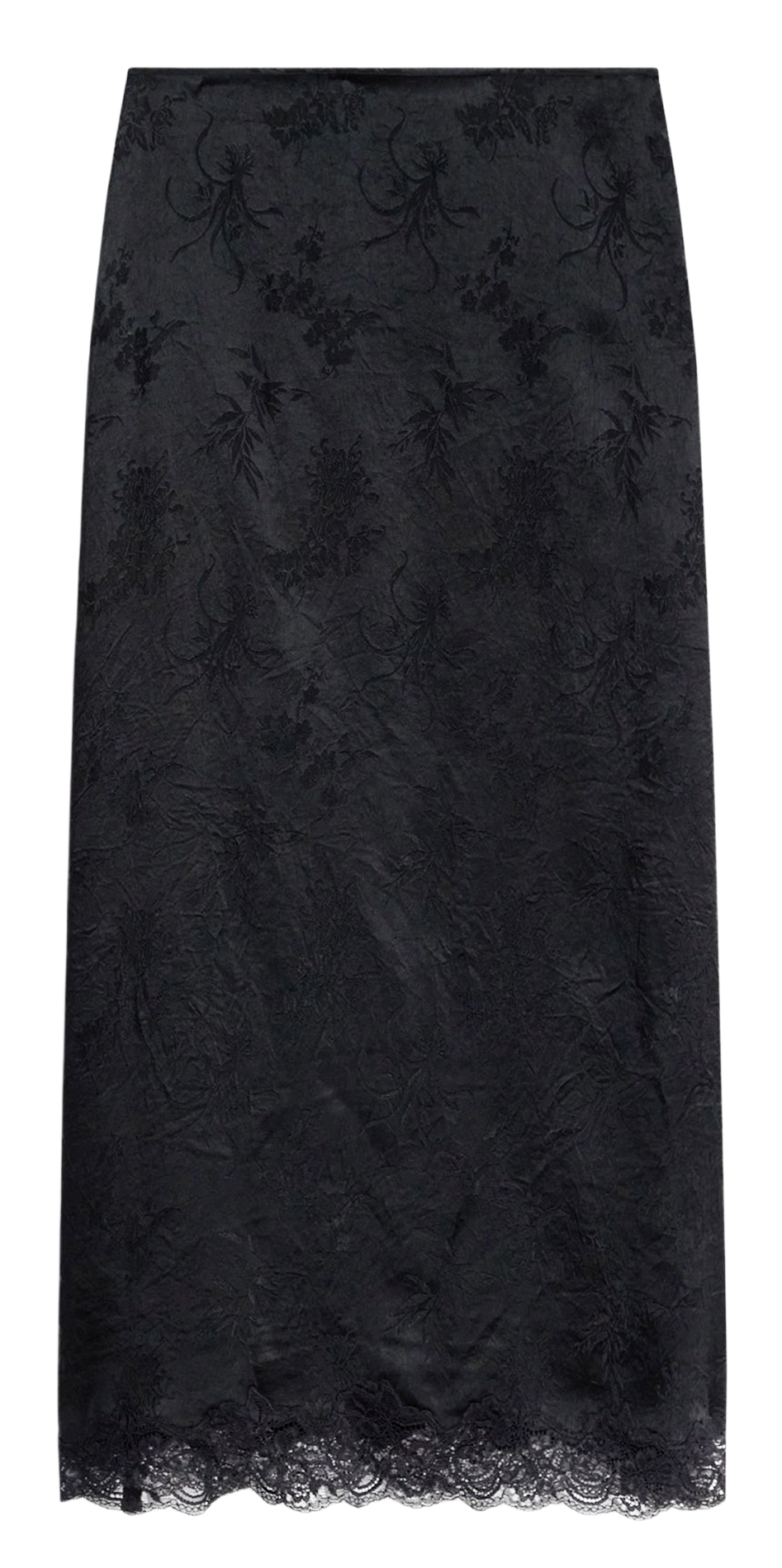 Jupe longue en jacquard imprimé satiné VANESSA BRUNO Noir