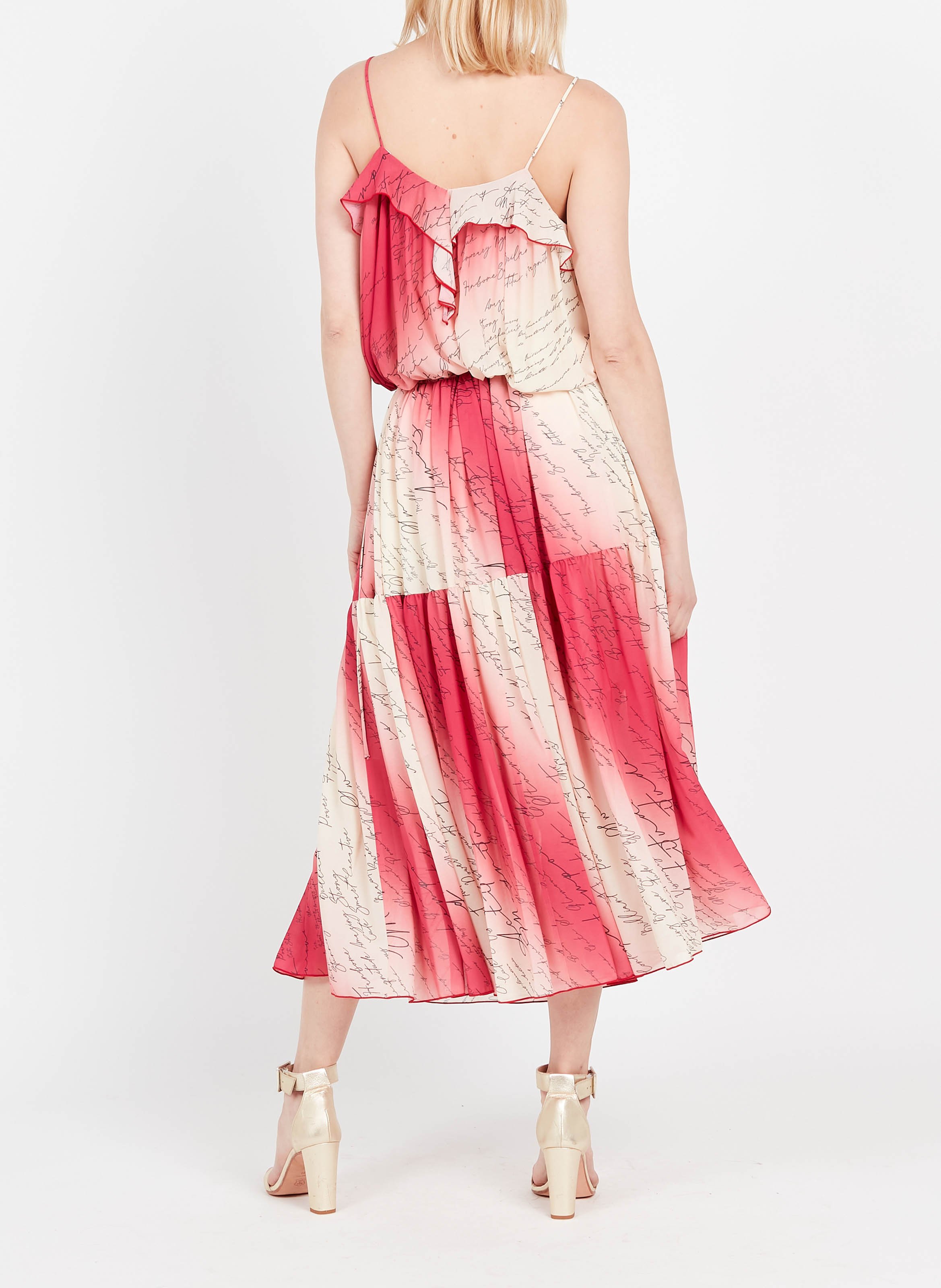 Robe longue imprimée à bretelles  TWINSET Rose