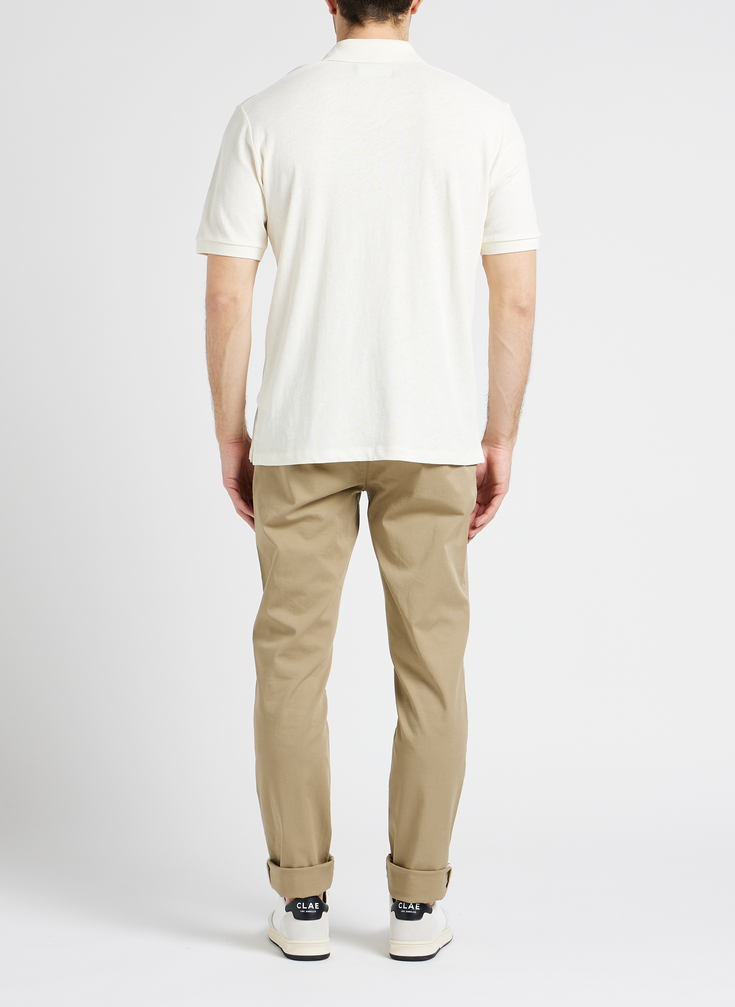 Baskets basses en cuir  CLAE Blanc