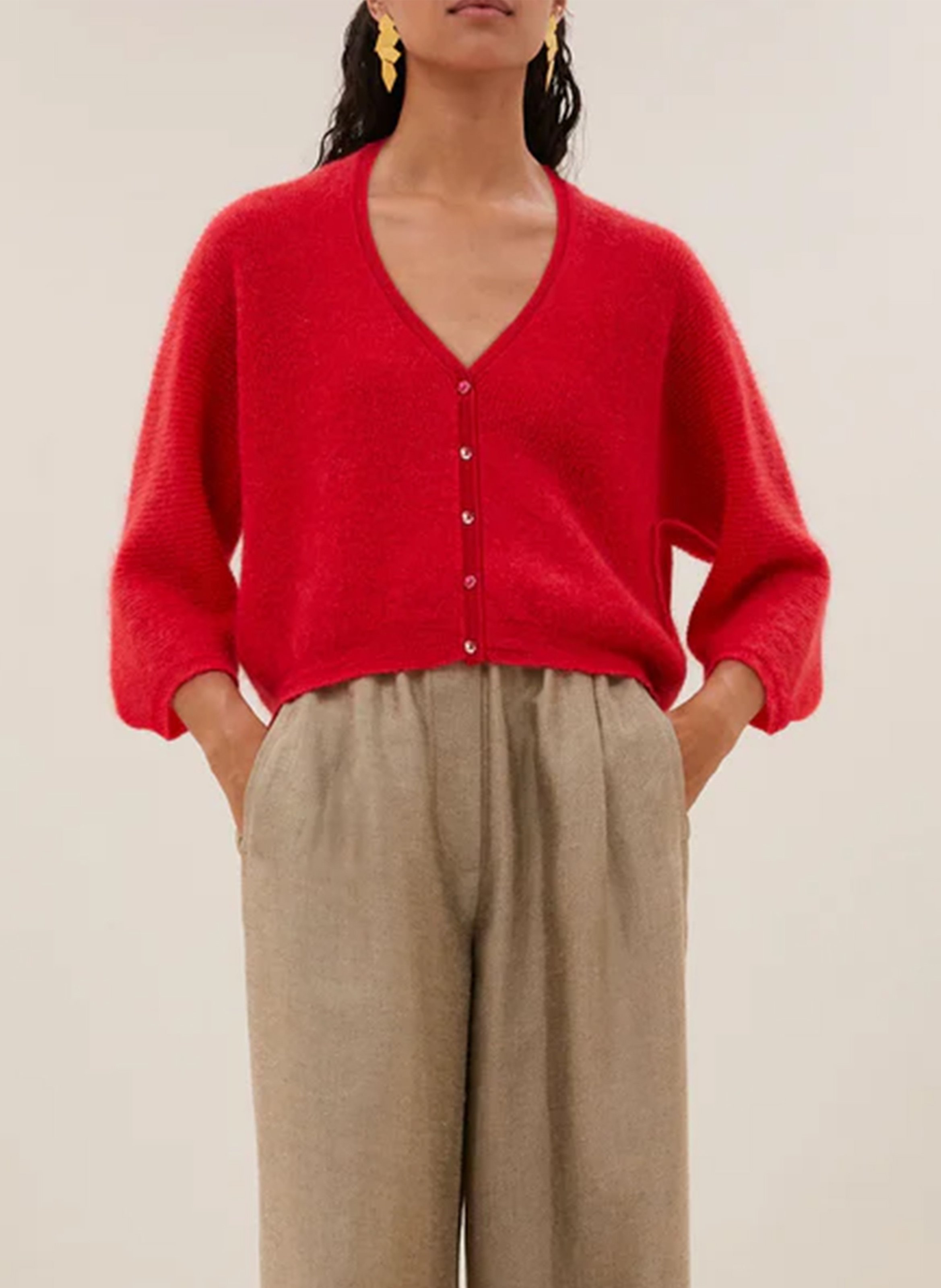 Recht, gebreid vest BY BAR