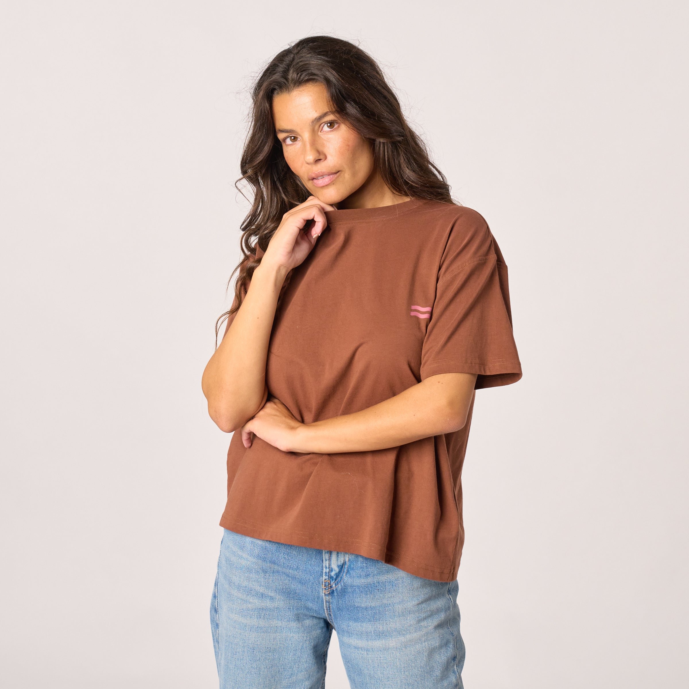 Organic cotton T-shirt BILLYBELT Brown