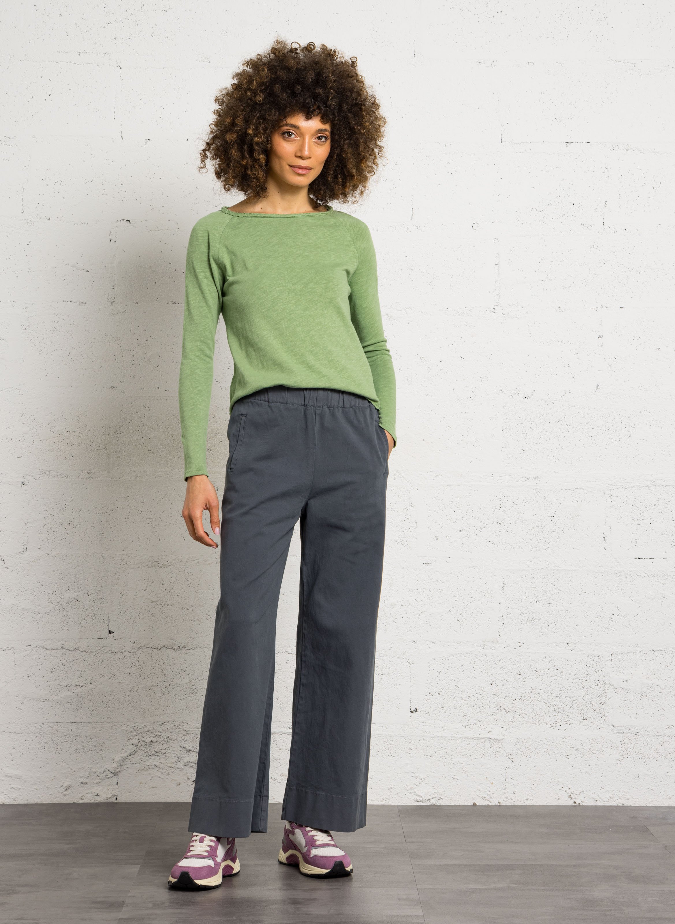 Cotton-blend chinos HOD PARIS Grey