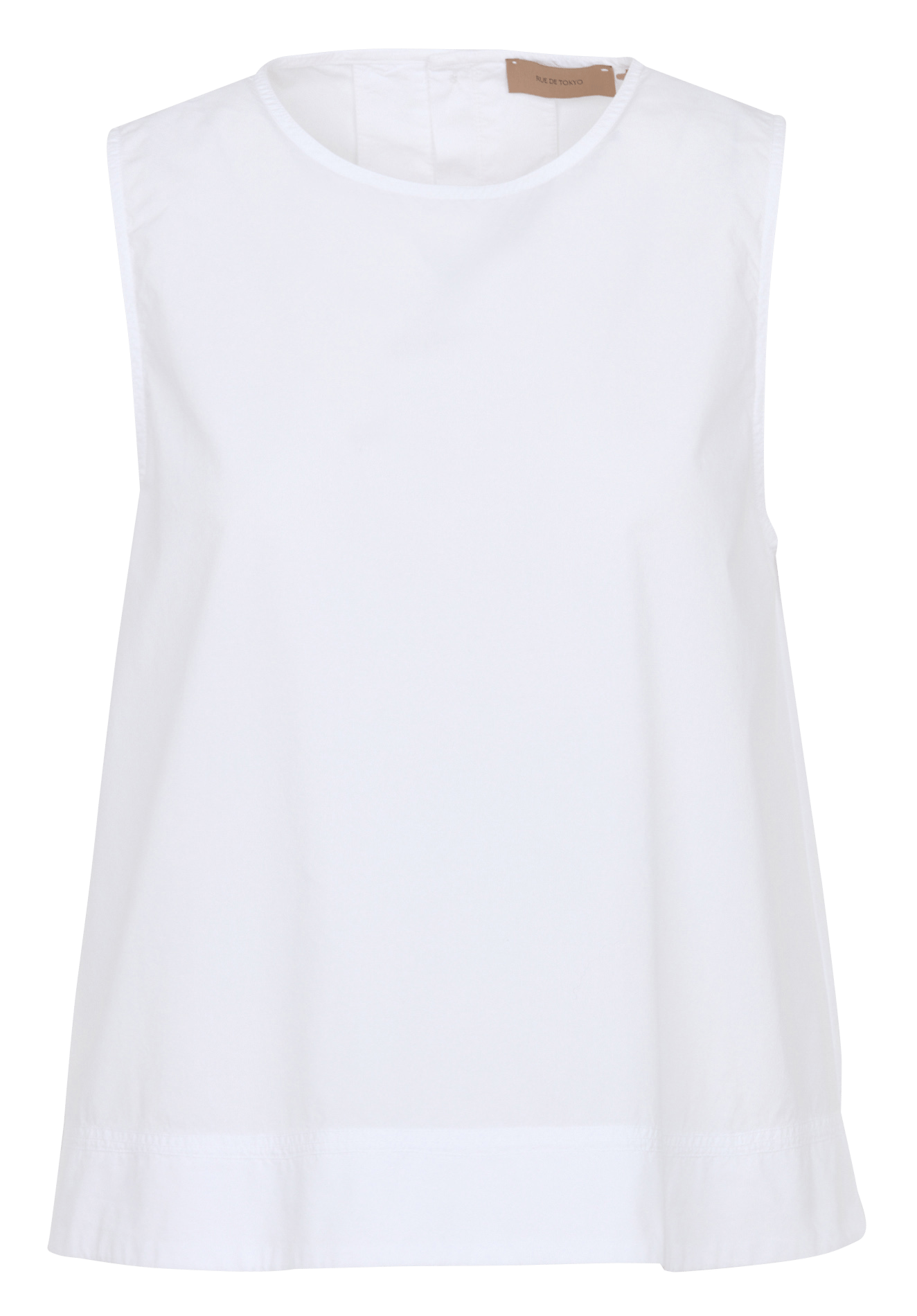 Top ample col rond en coton bio RUE DE TOKYO Blanc