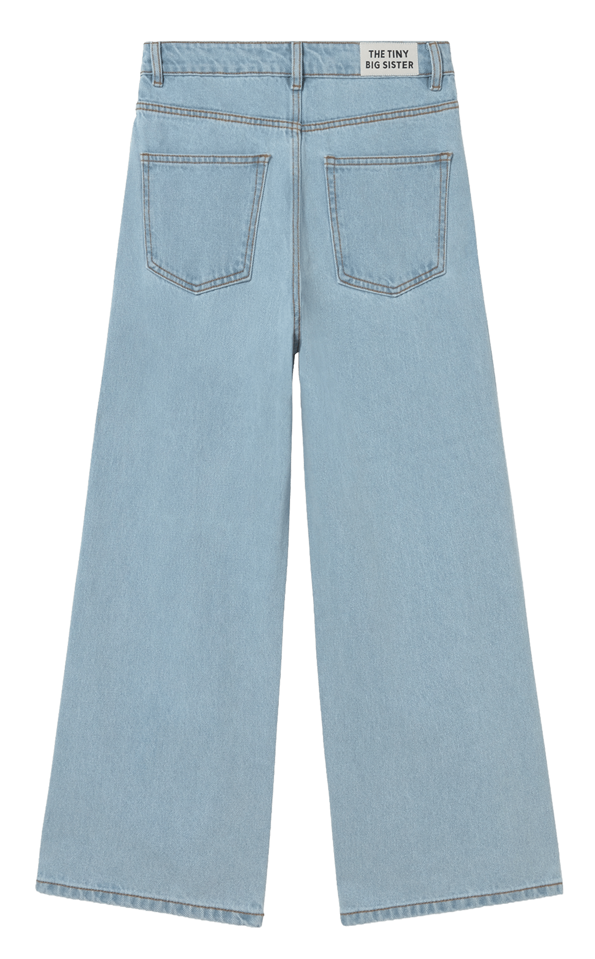 Jean large brodé THE TINY BIG SISTER Bleu