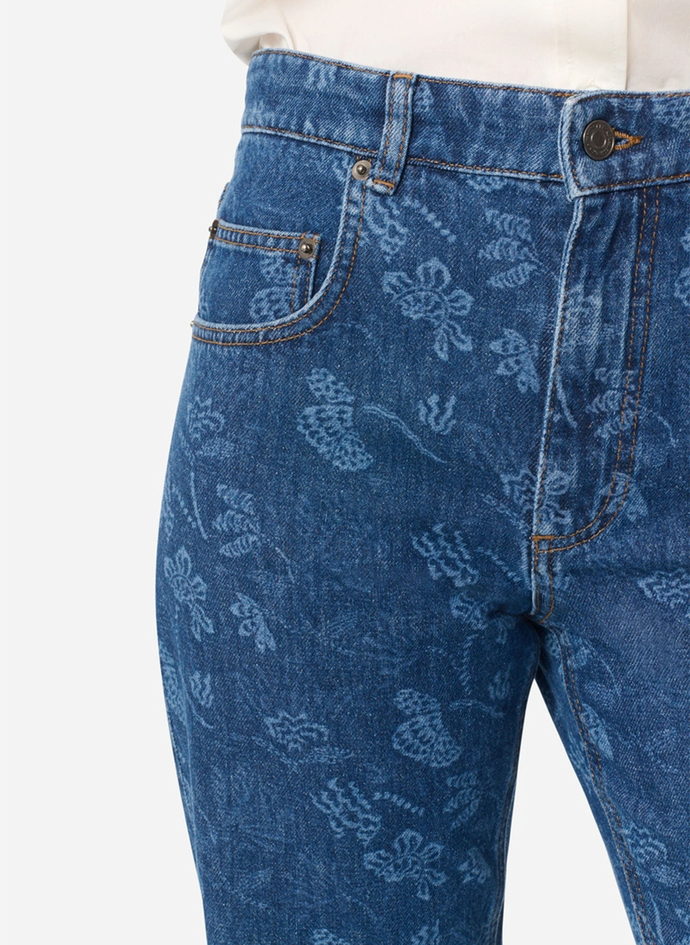 Straight Cut Jeans mit Print VANESSA BRUNO Mehrfarbig