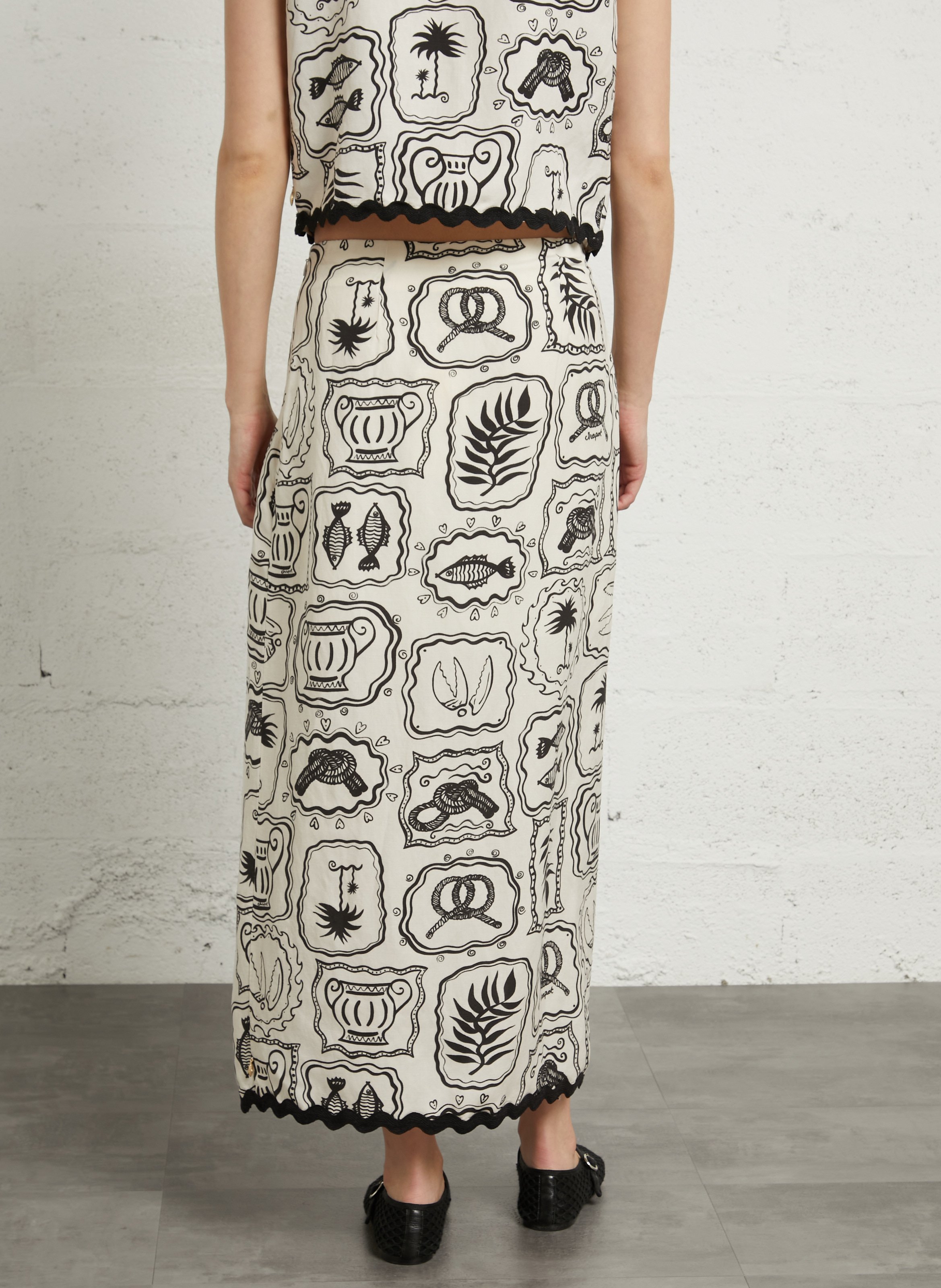 Korte rok met print FABIENNE CHAPOT Wit