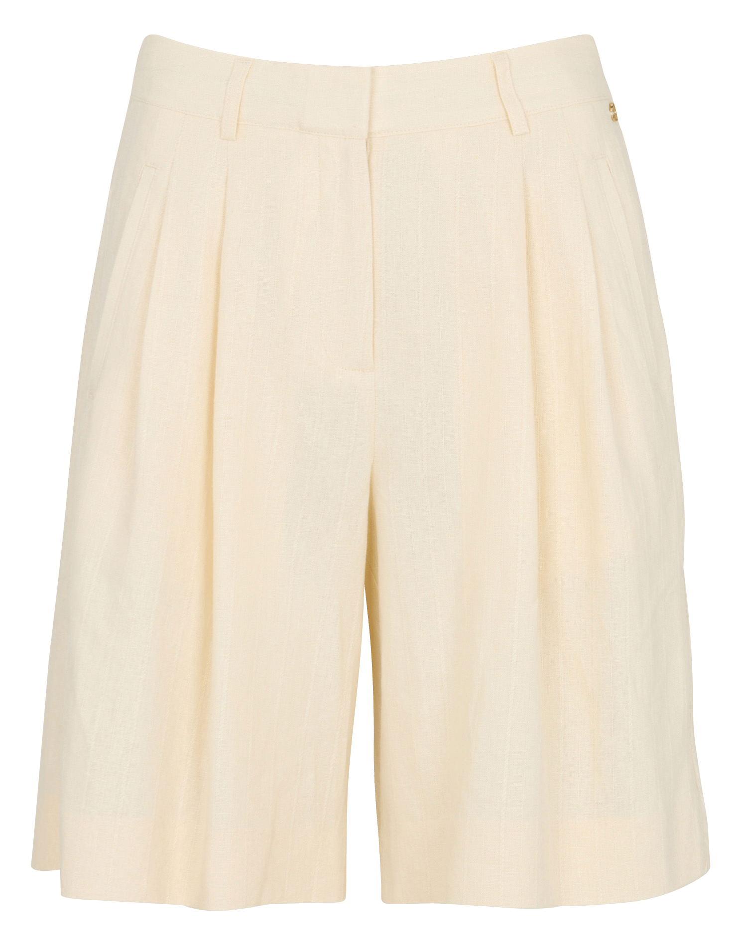 Short droit taille haute en lin mélangé FABIENNE CHAPOT Blanc