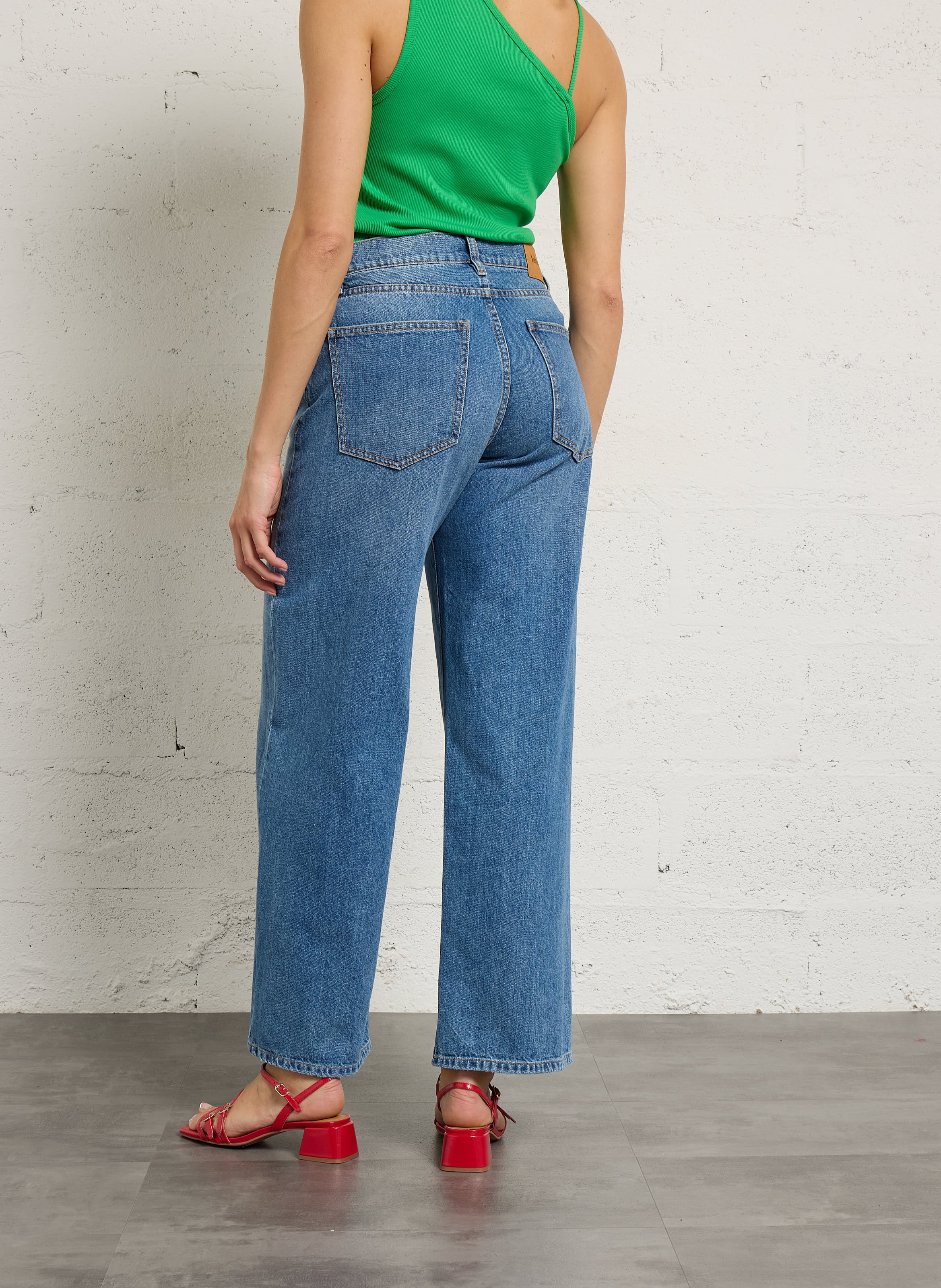 Flared jeans in recycled cotton LAB DIP Blue