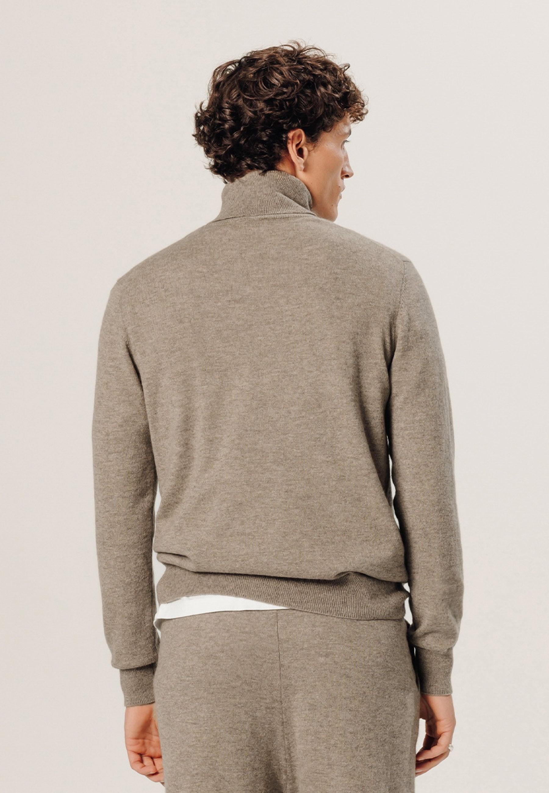 Pull col roulé en cachemire RODIER Beige