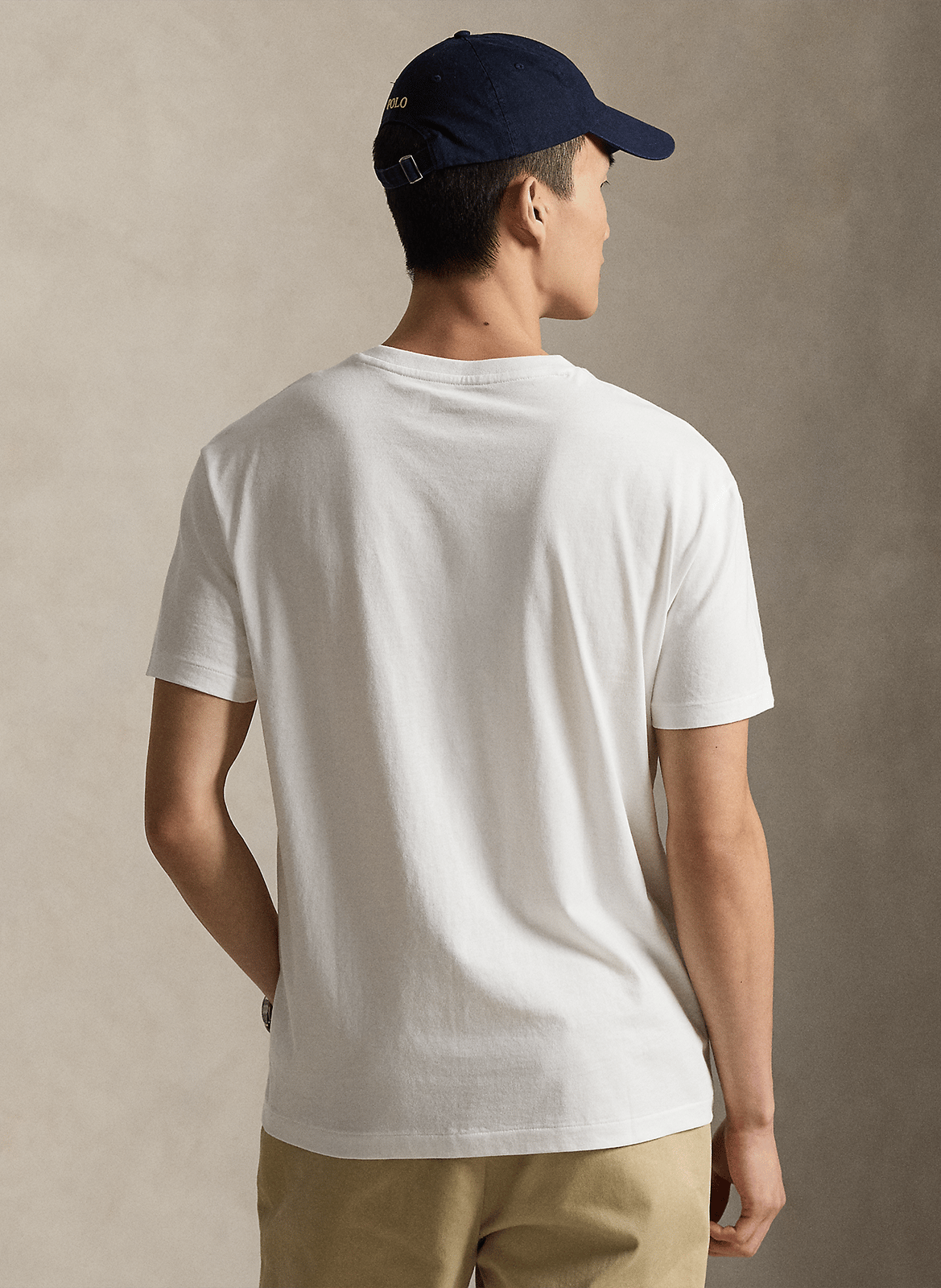 Baumwoll-T-Shirt mit V-Ausschnitt POLO RALPH LAUREN Weiss