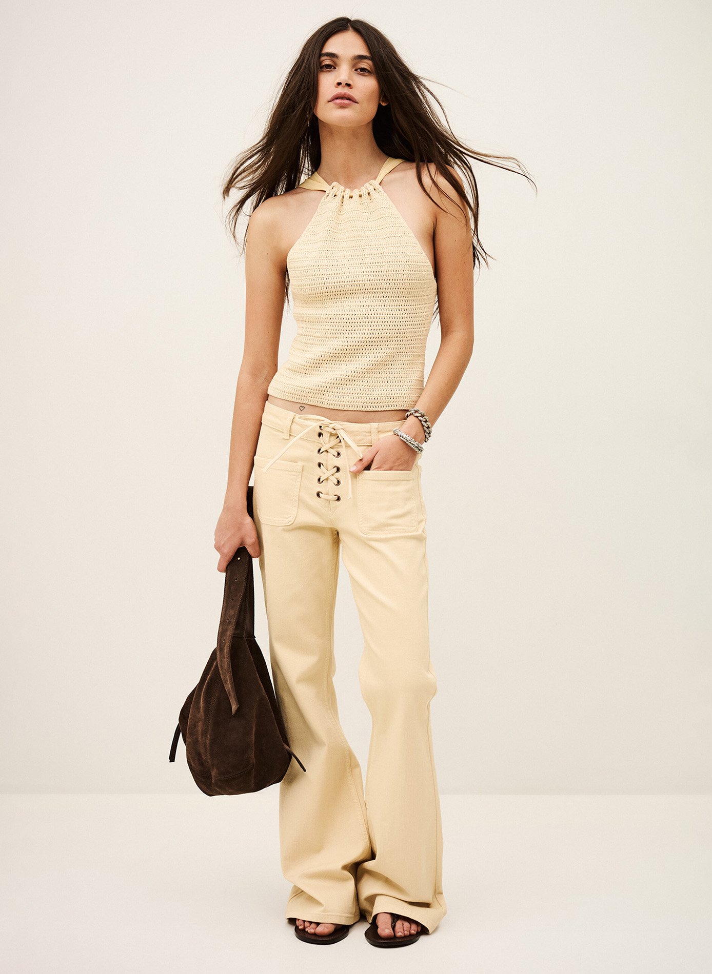 Top col halter en maille de coton BA&SH Veelkleurig
