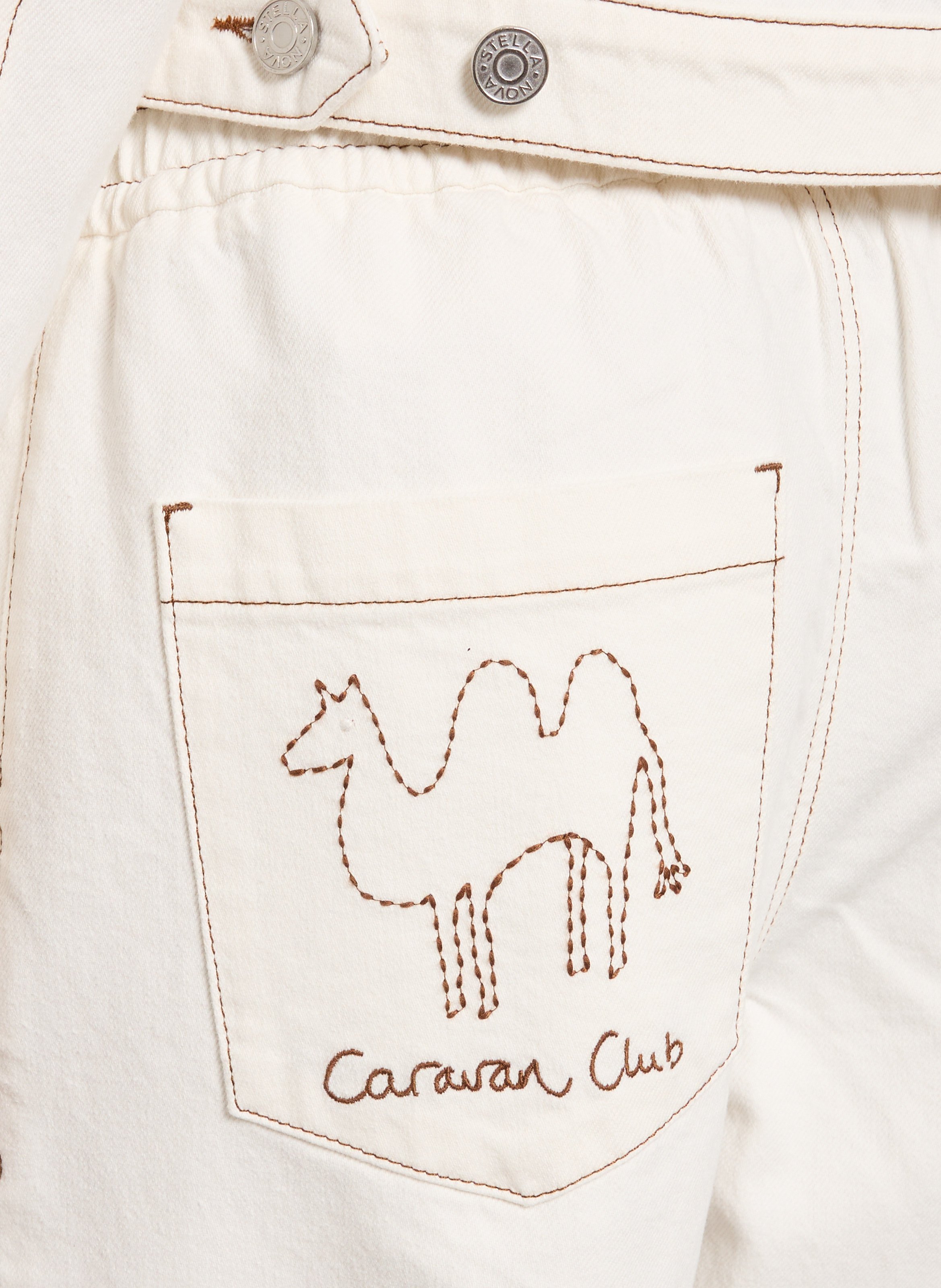 High-rise wide-leg cotton jeans STELLA NOVA White