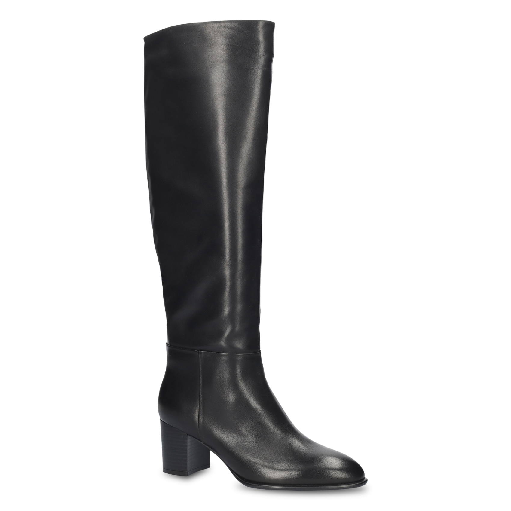 Round-toe leather boots BIBI LOU Black