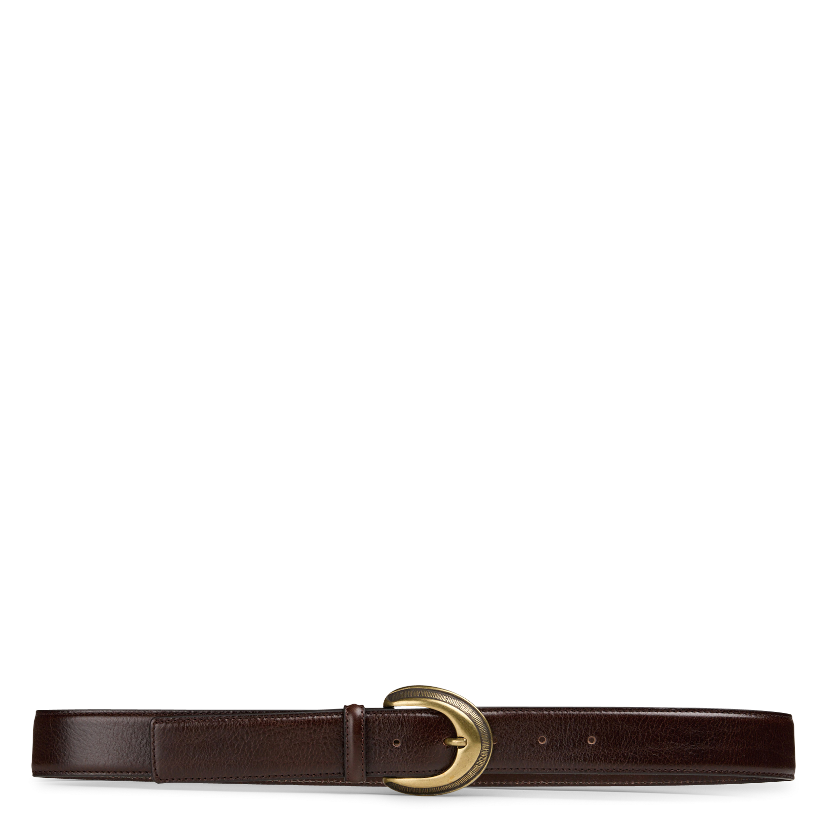Leather belt with buckle MAISON 123 Brown