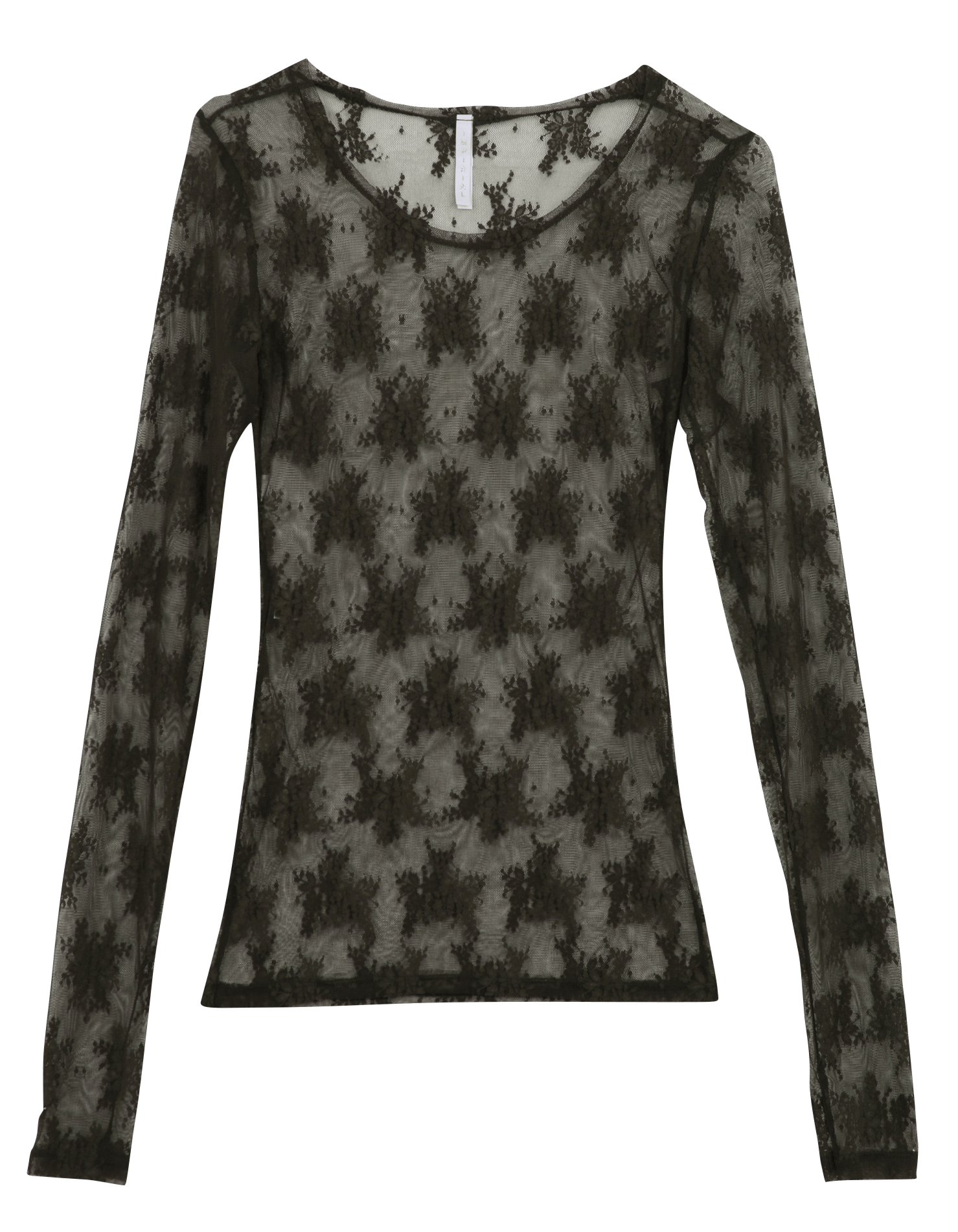 Round neck t-shirt with floral embroidery IMPERIAL