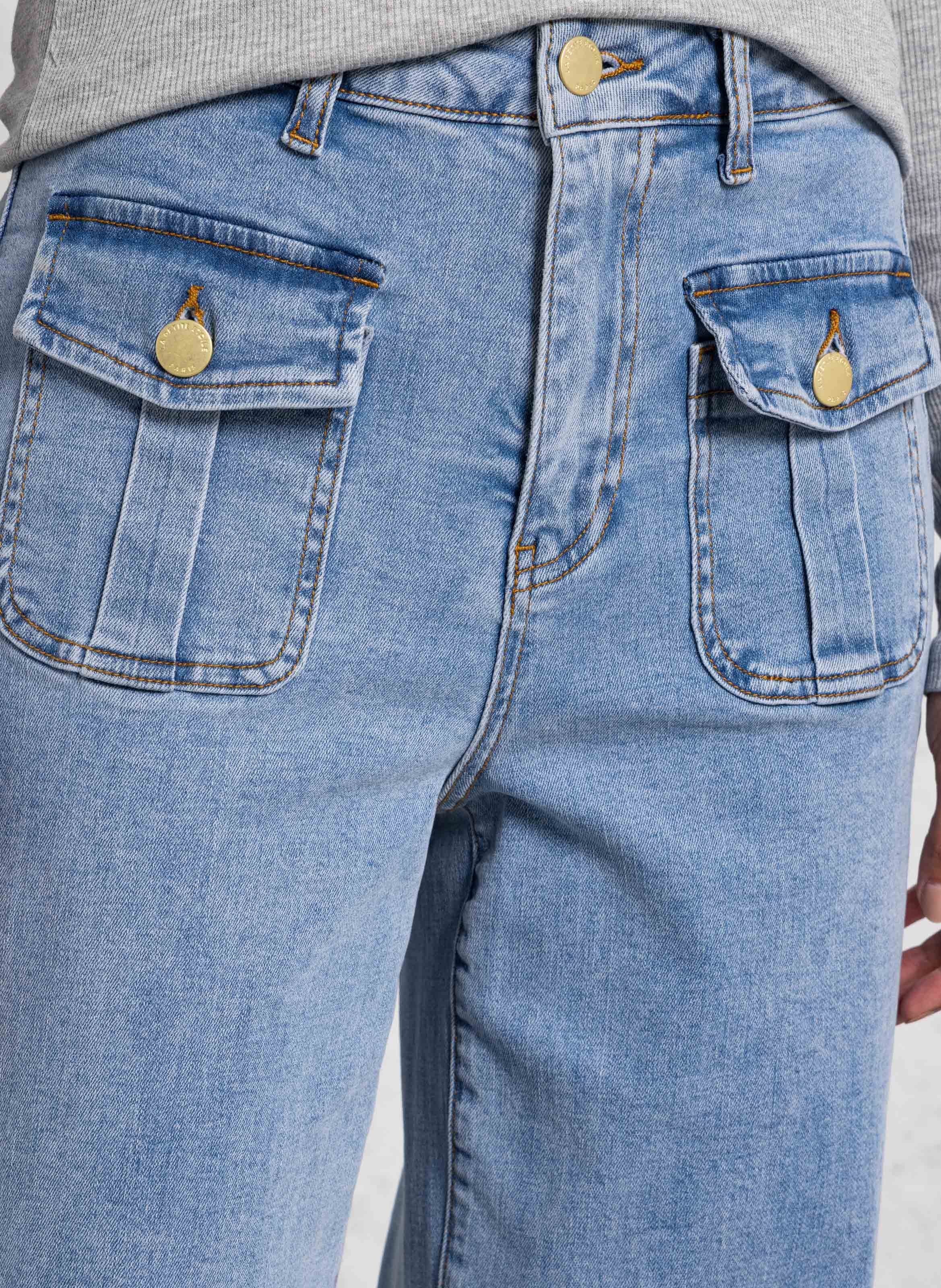 Jean large en coton mélangé LA PETITE ETOILE Bleu
