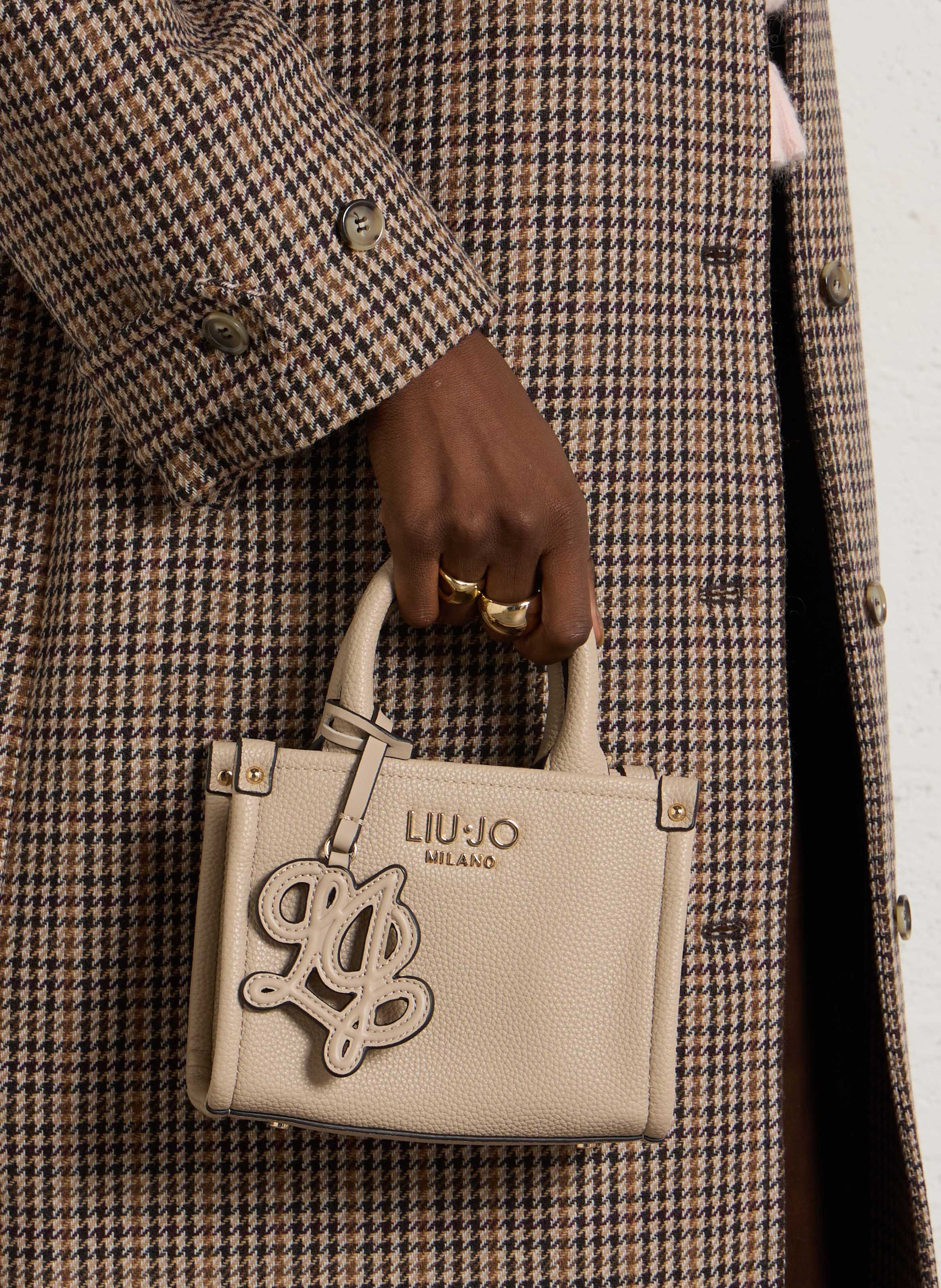 Faux leather handbag LIU JO Beige