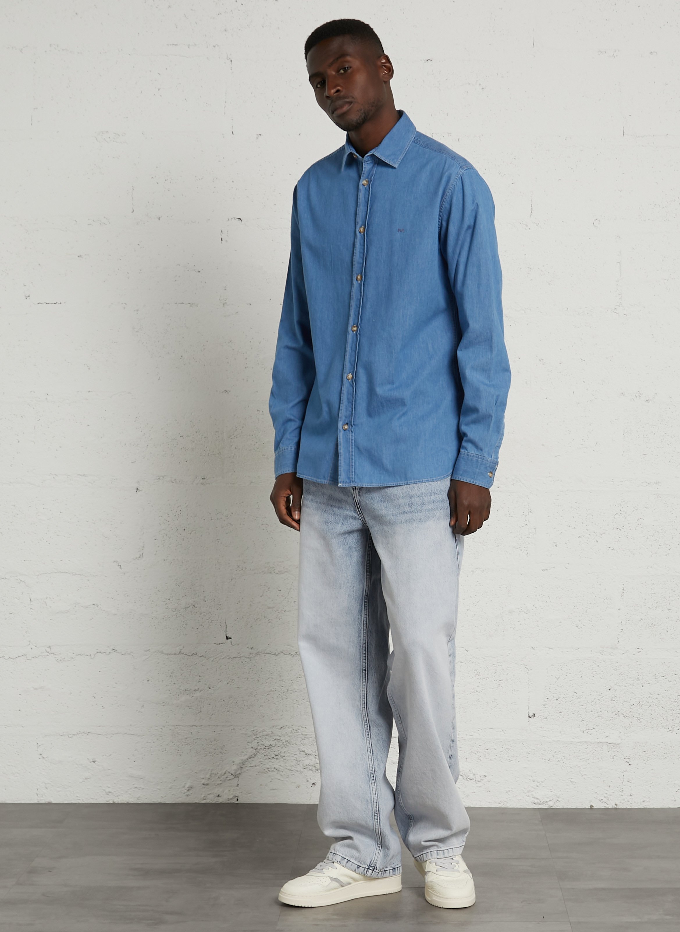 Slimfit-Hemd aus Baumwolle PEPE JEANS Blau
