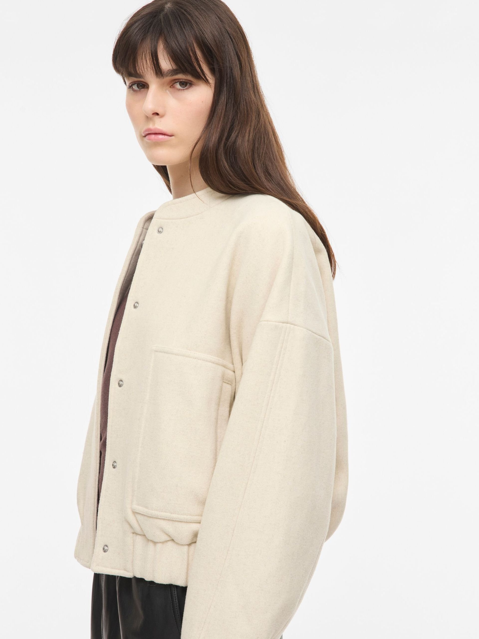 Veste ample en laine mélangée ROUGE EDIT Beige