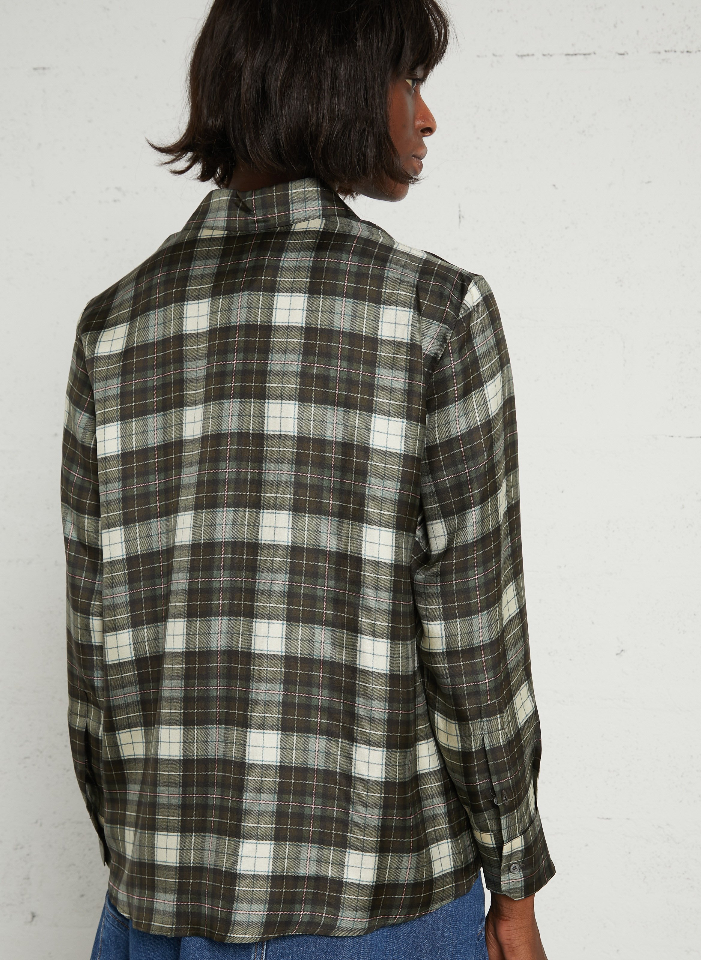 Chemise col classique en soie MAX MARA WEEK END Kaki