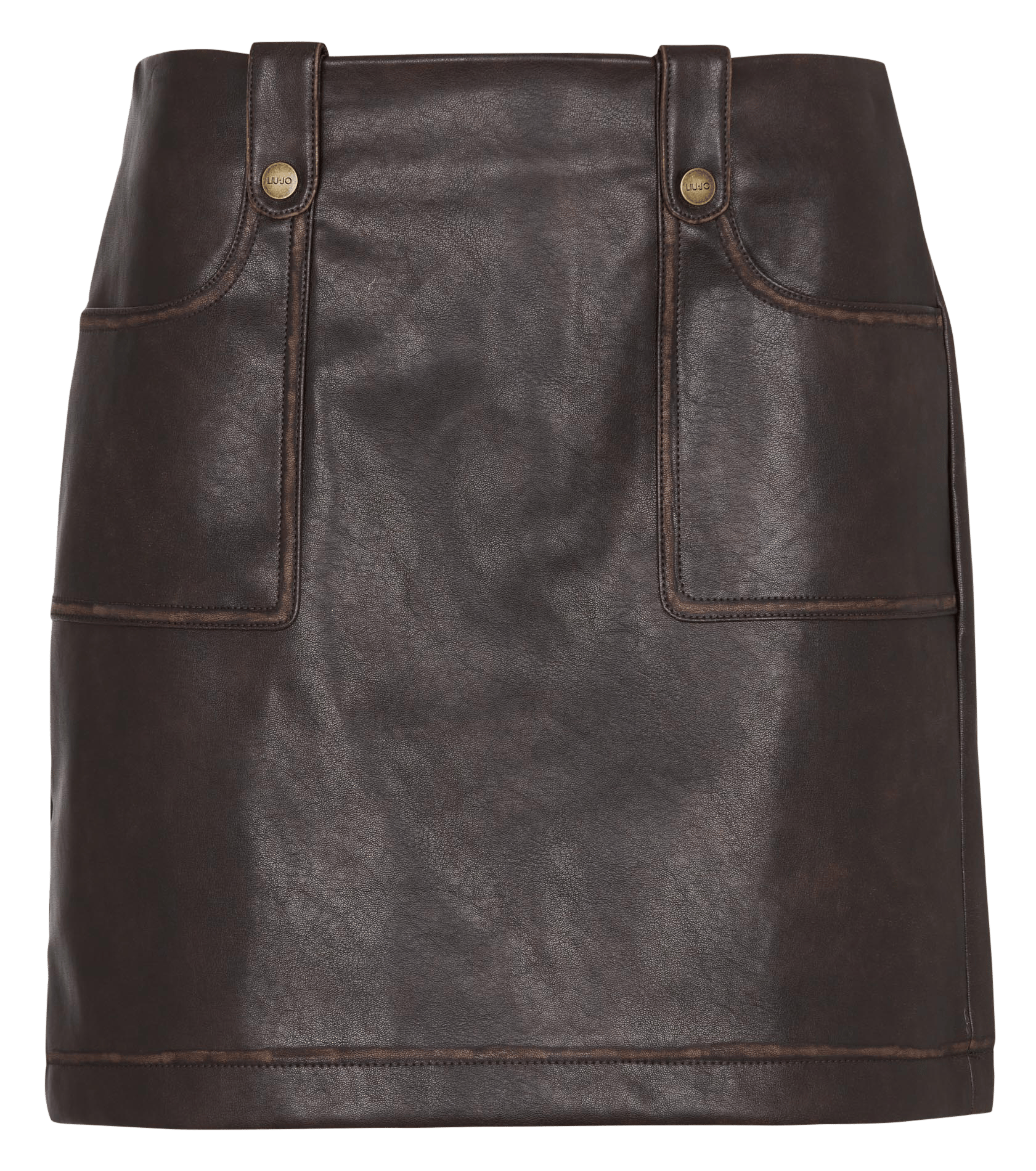Kurzer Rock in Leder-Optik LIU JO Braun
