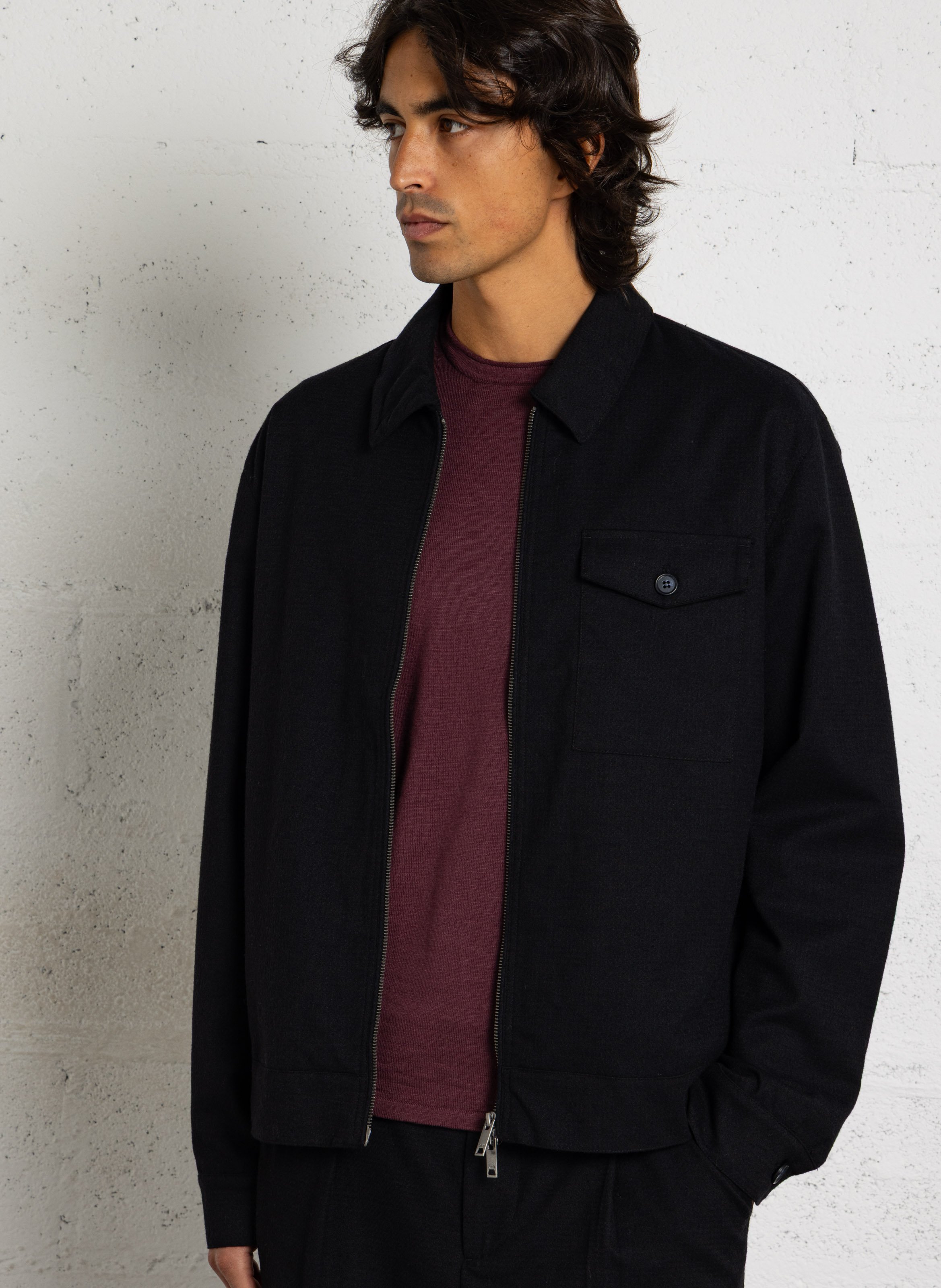 Straight-cut jacket with classic collar CASUAL FRIDAY Blue