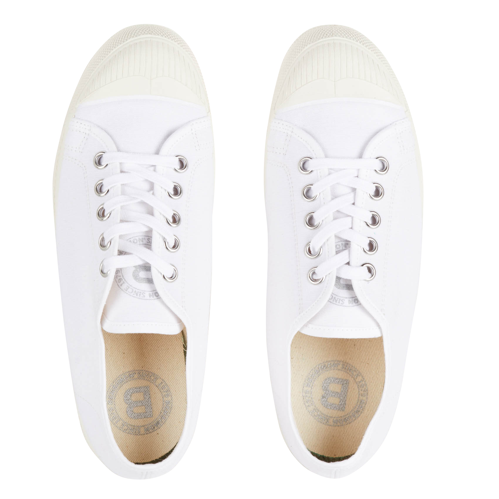 Baskets basses en toile  BENSIMON Blanc