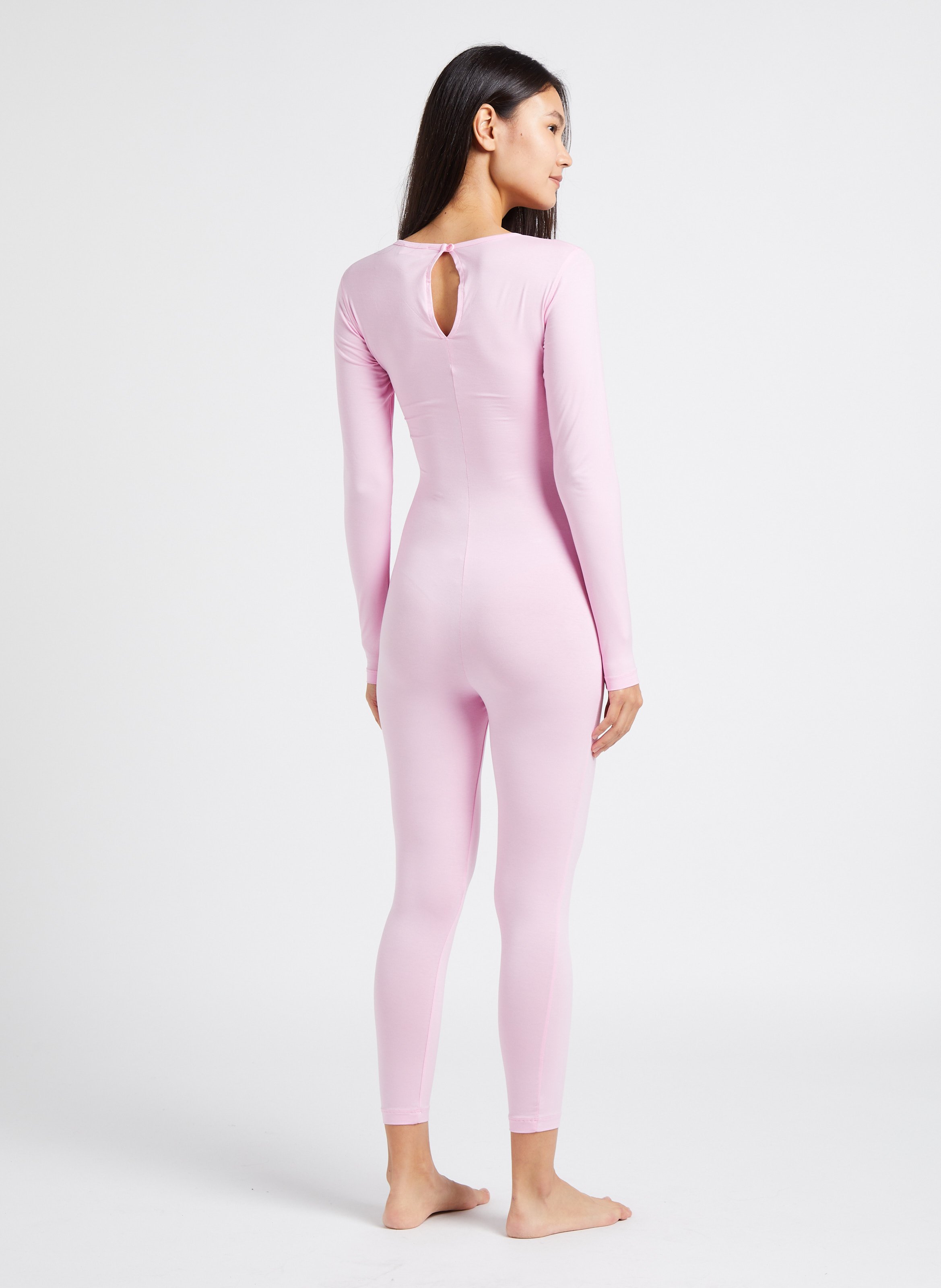 Pink skin cheap tight jumpsuit