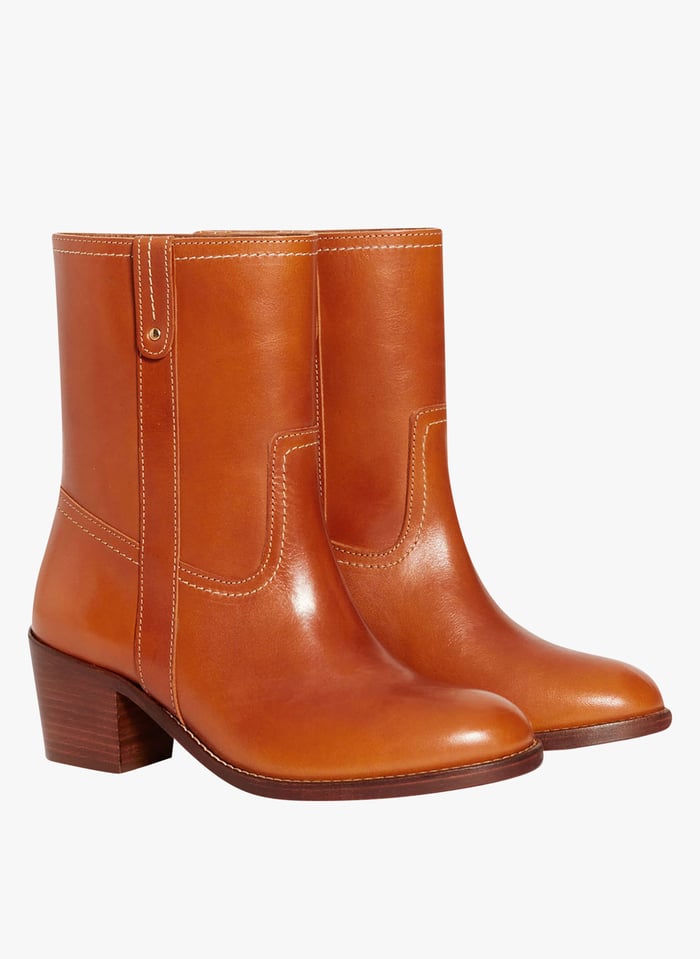Frye mid shaft leather top booties