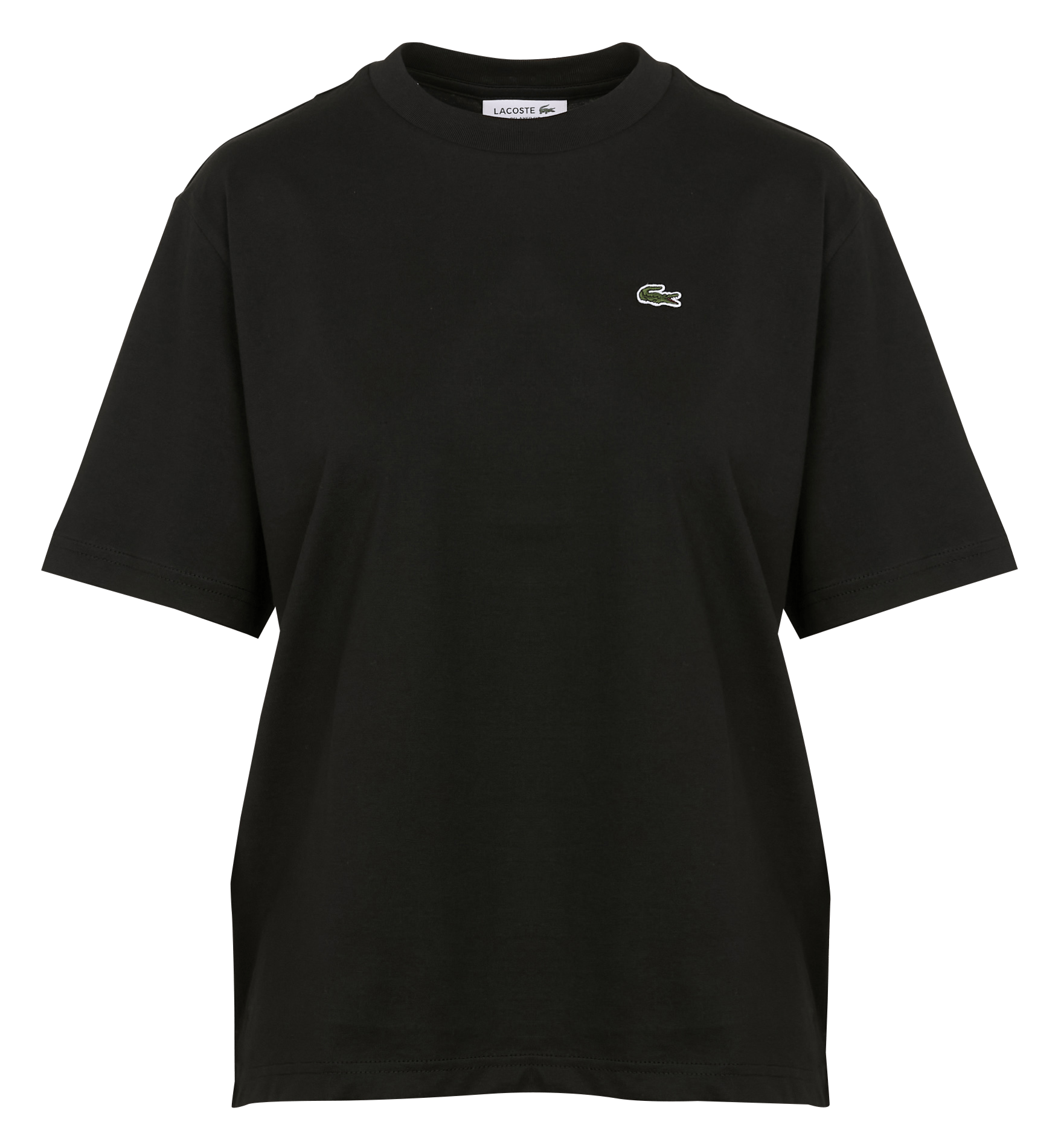 Tee-shirt manches courtes en coton LACOSTE Noir