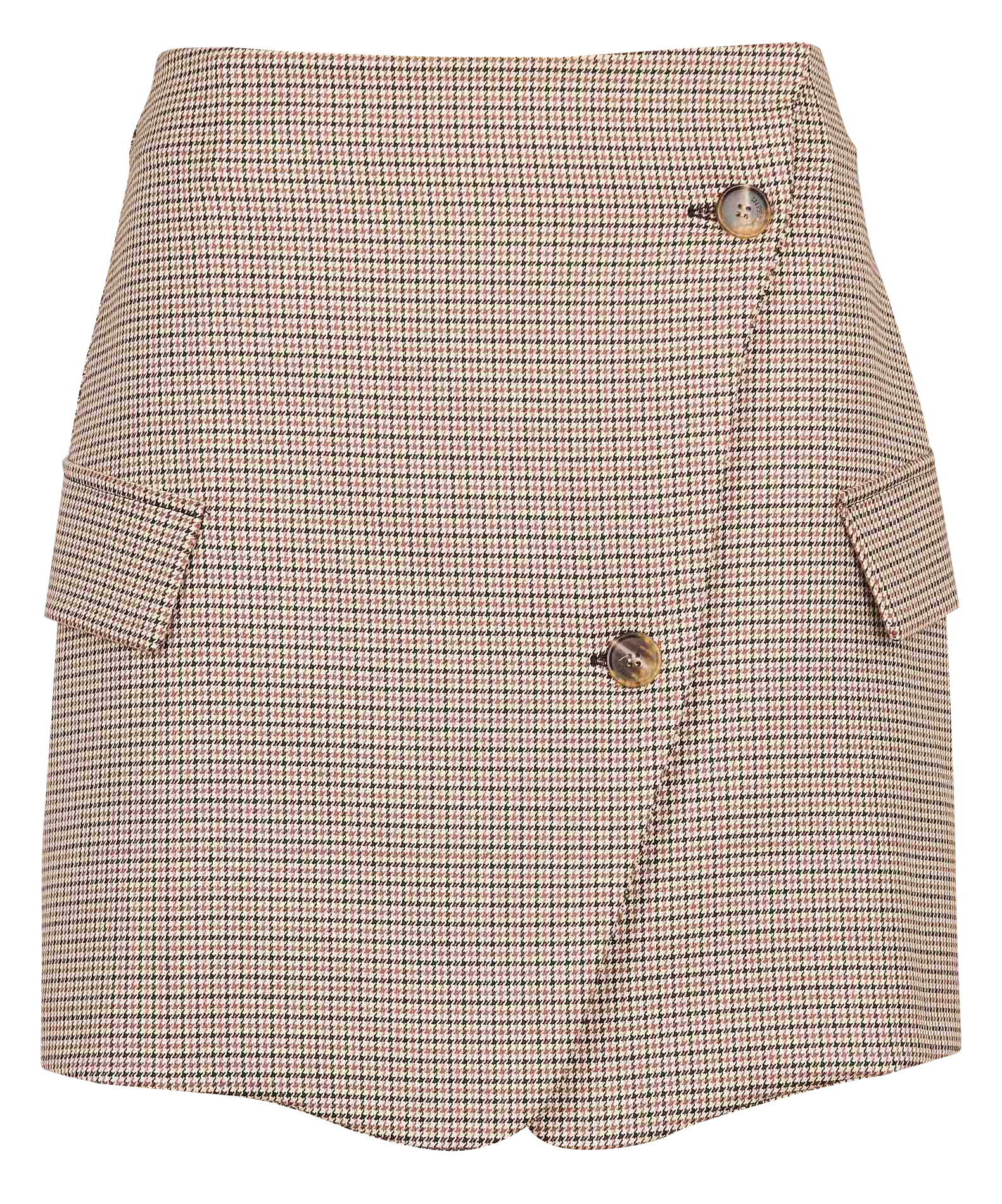 Short skirt in houndstooth jacquard fabric IMPERIAL Beige