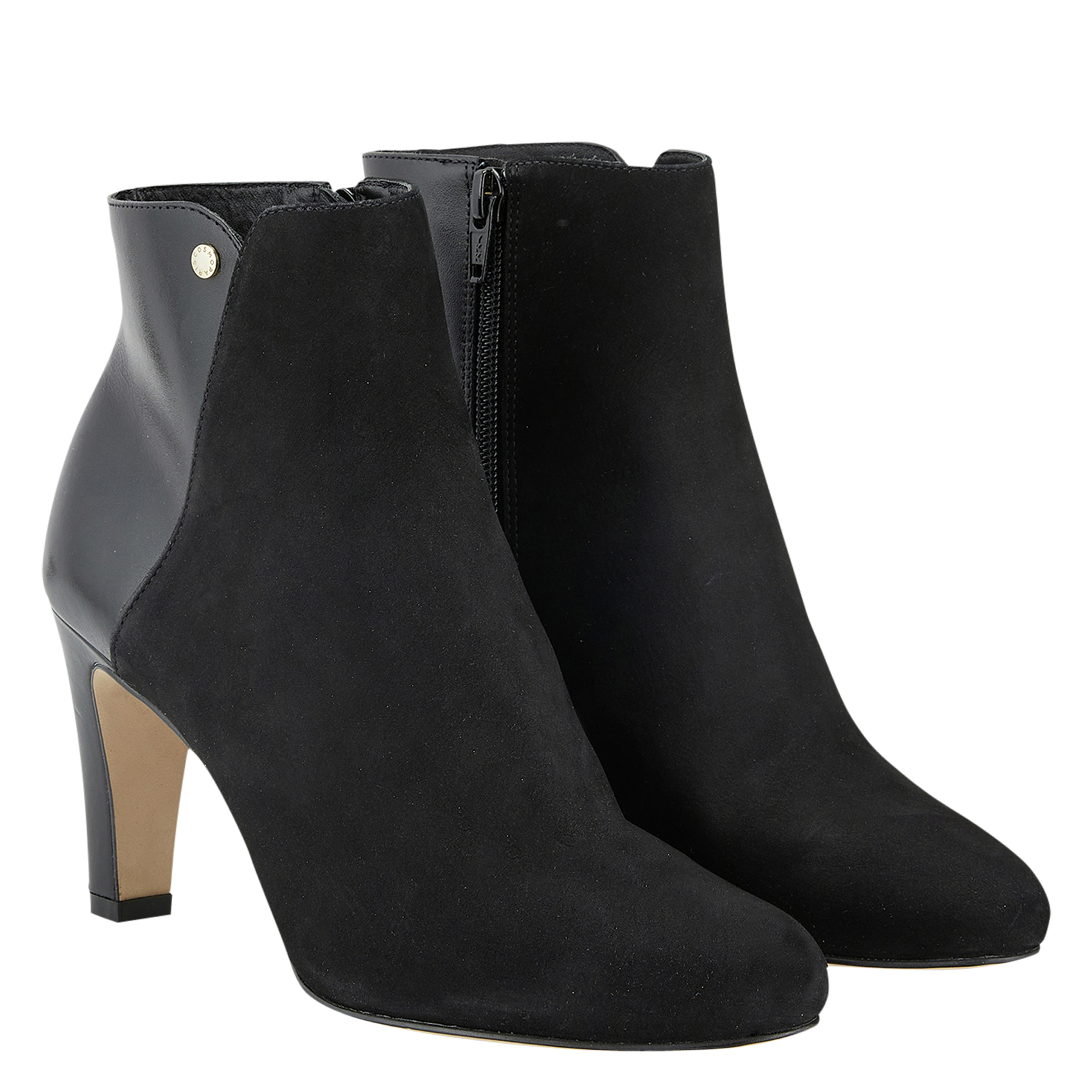 Bottines à talon bimatière  COSMOPARIS Noir