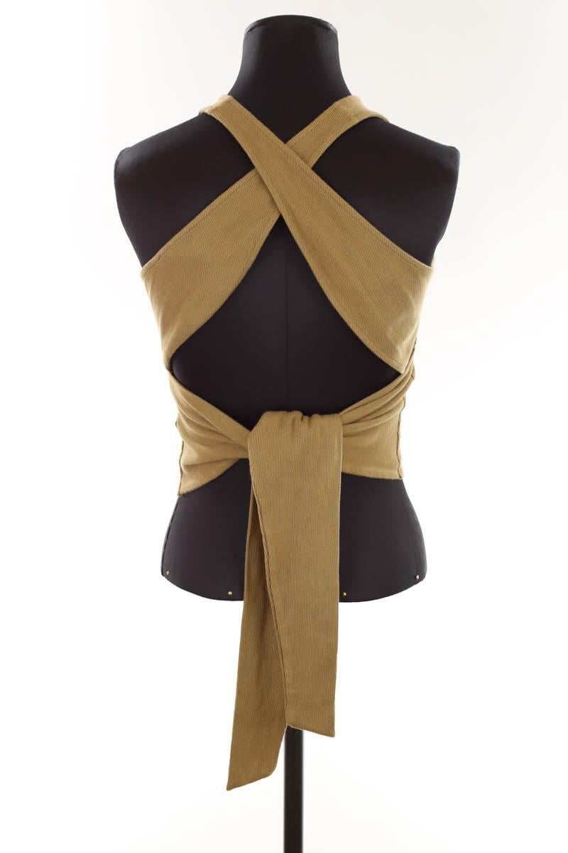 Sleeveless cotton top SEZANE - Seconde main Khaki