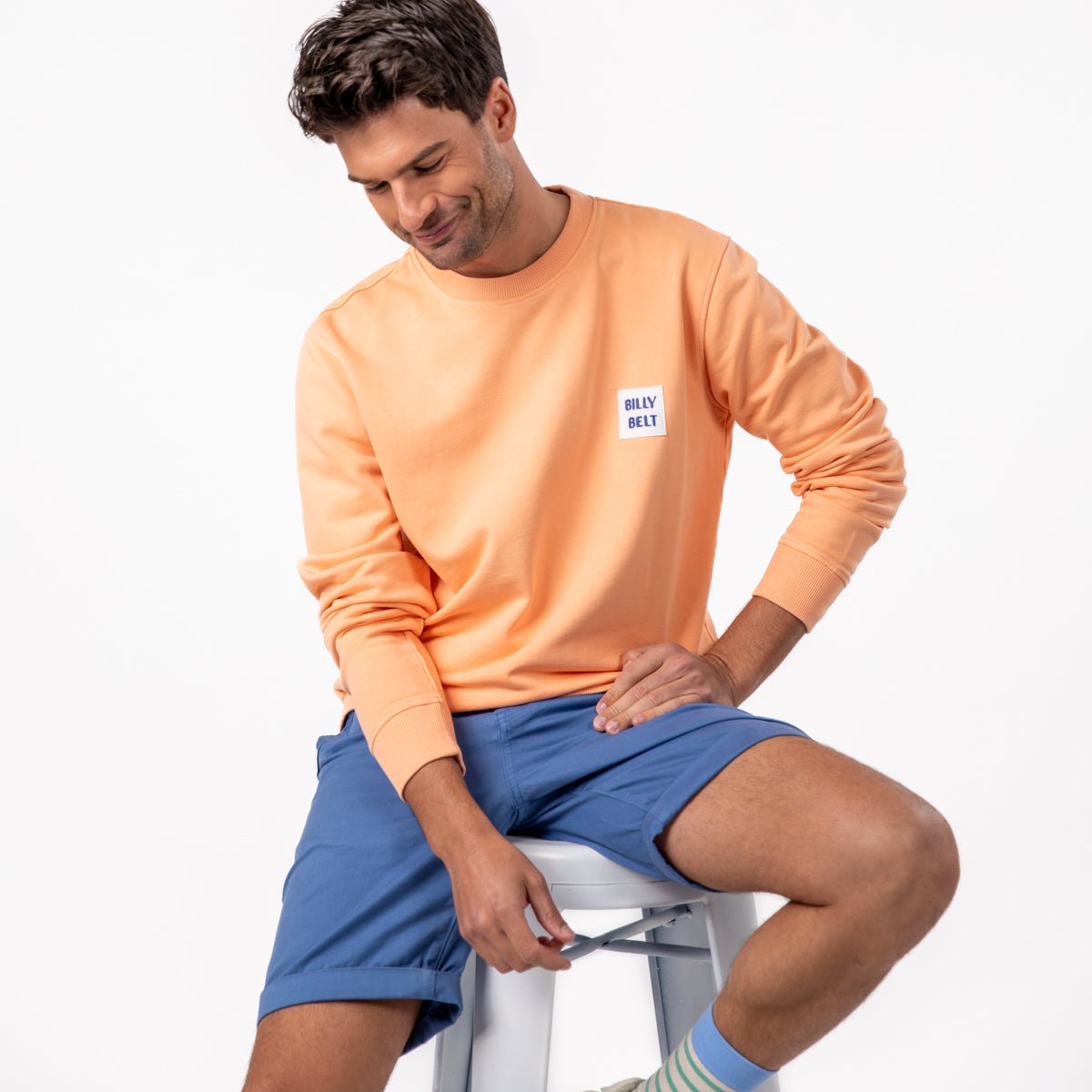 Vintage organic cotton sweatshirt BILLYBELT Orange