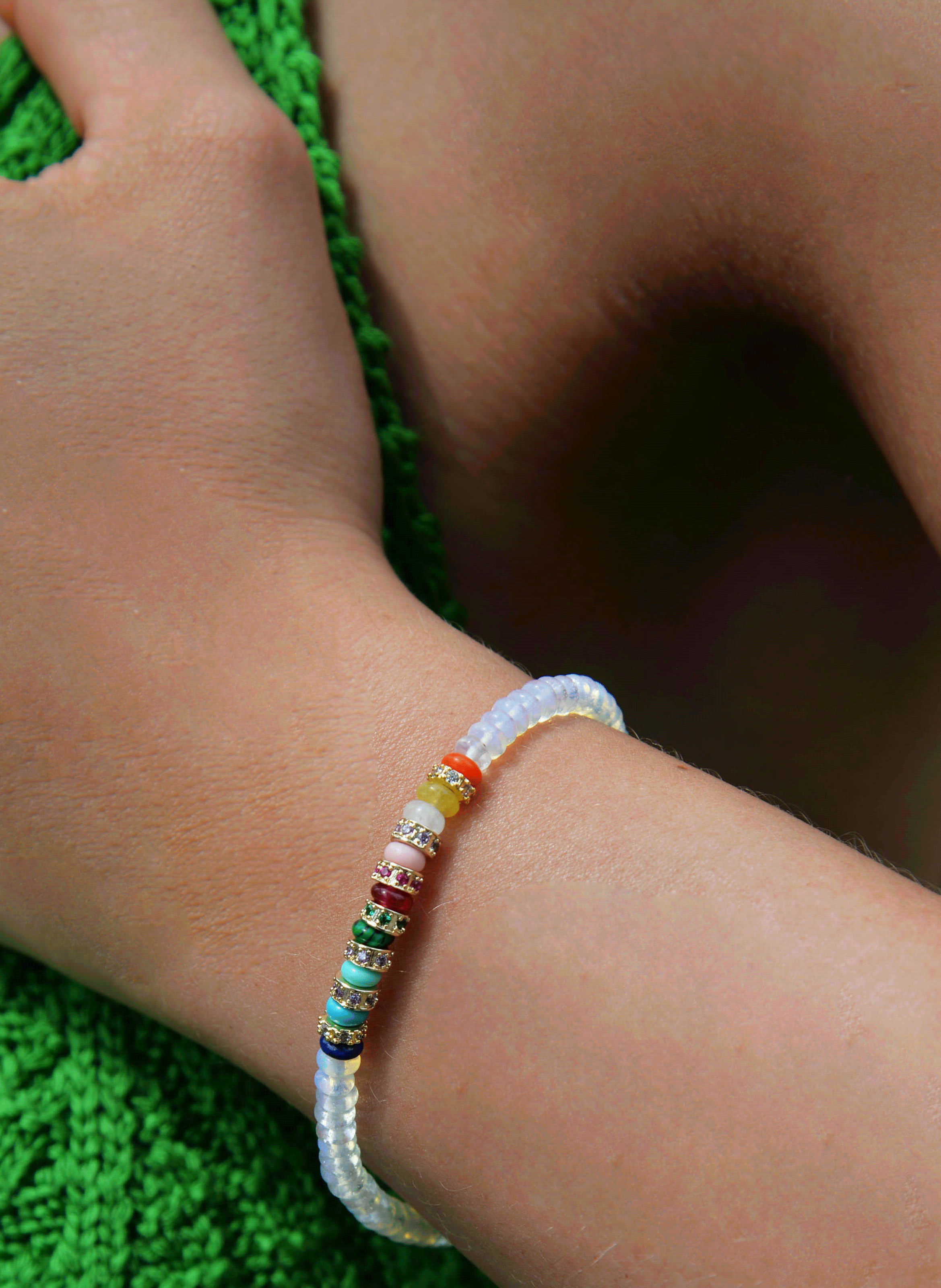 Bracelet with beads and adjustable charm HIPANEMA Multicolored