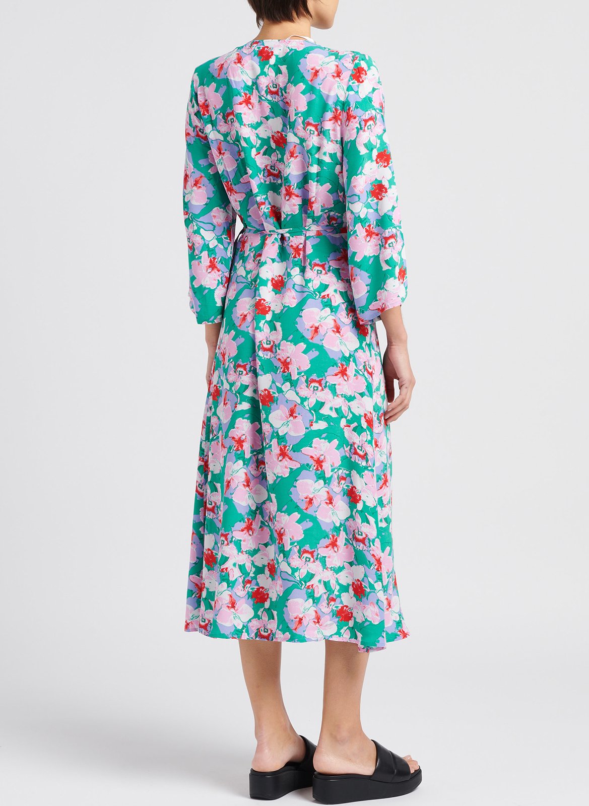 Robe midi imprimée VILA Vert