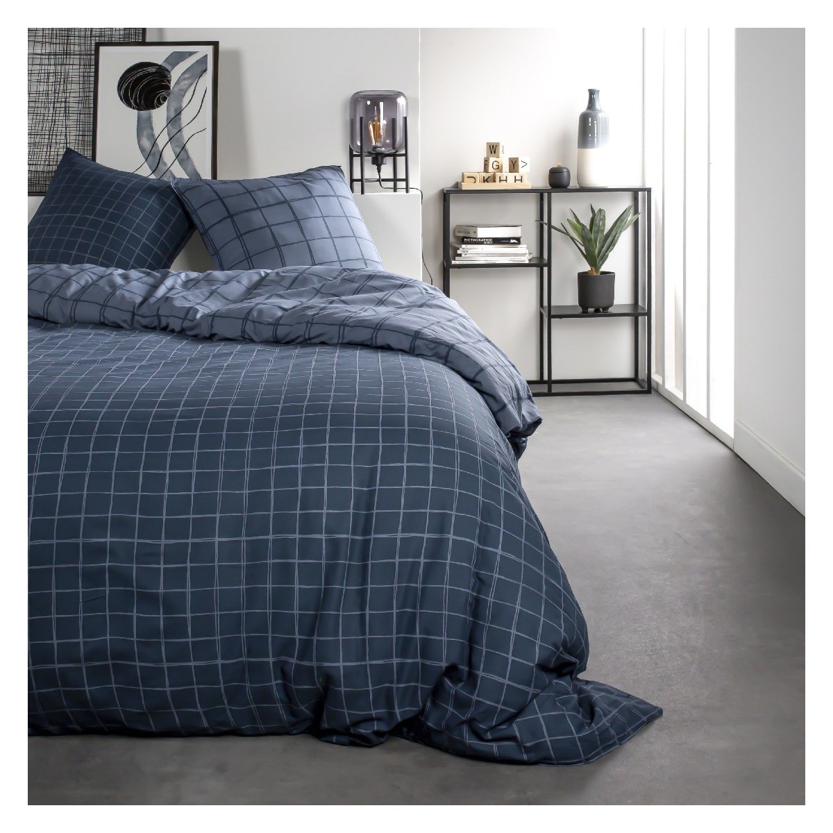 Printed cotton bedding set TODAY LINGE DE MAISON Blue