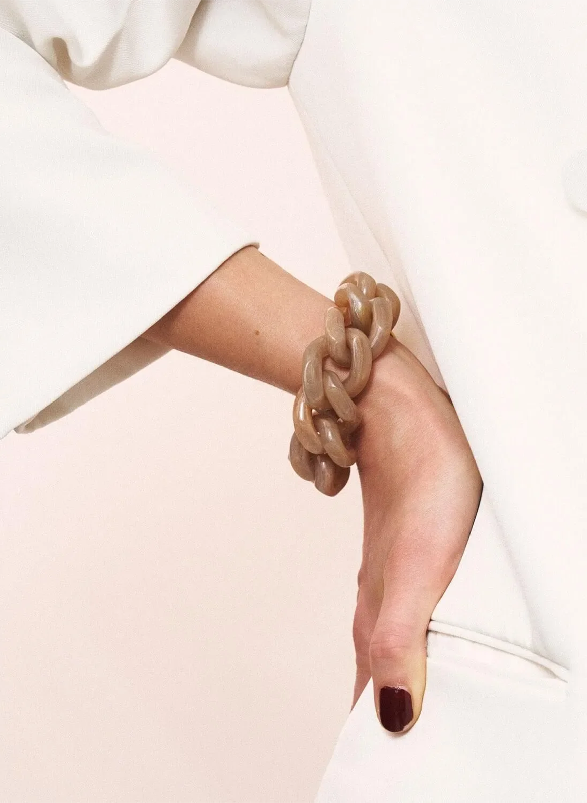 Marmoriertes Gliederarmband VANESSA BARONI Beige