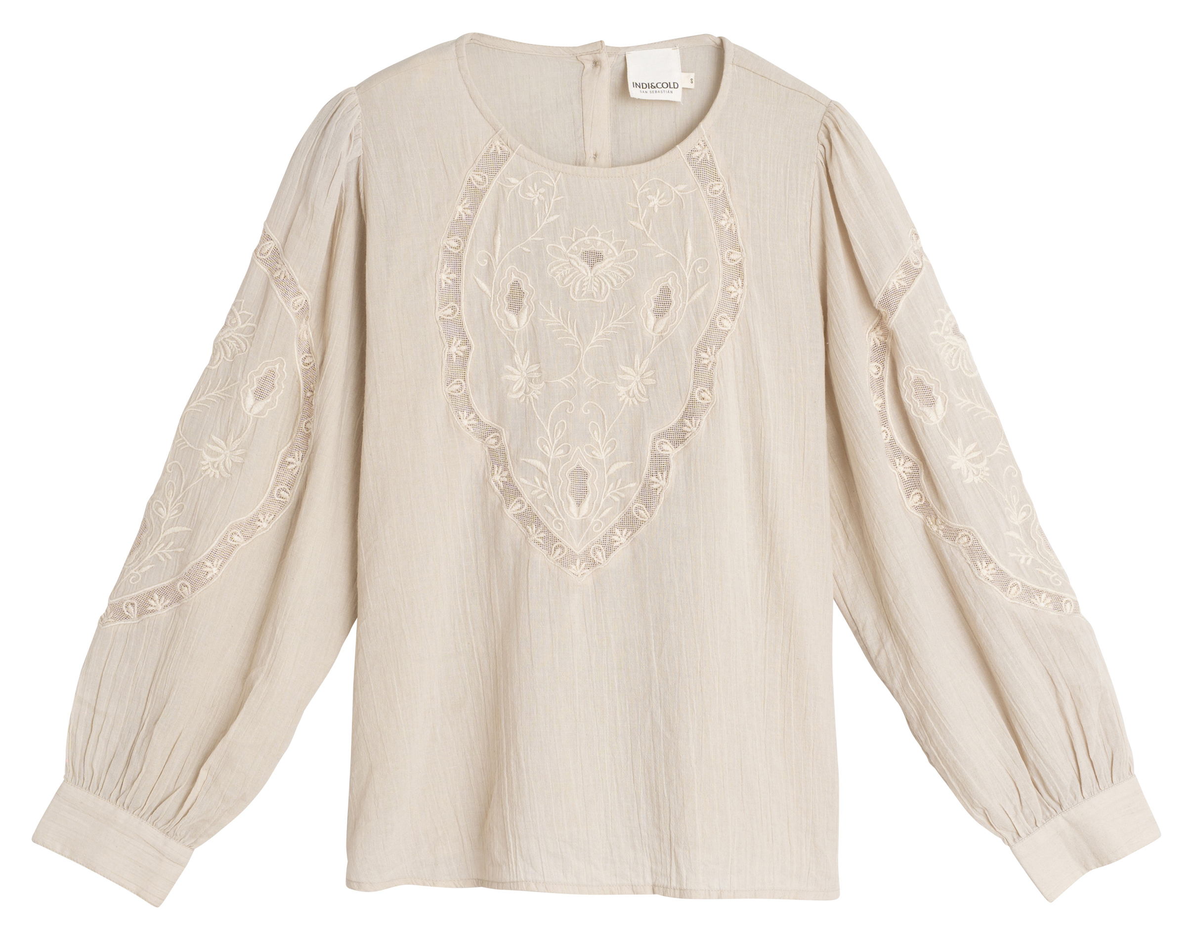 Organic cotton round neck straight top Silver